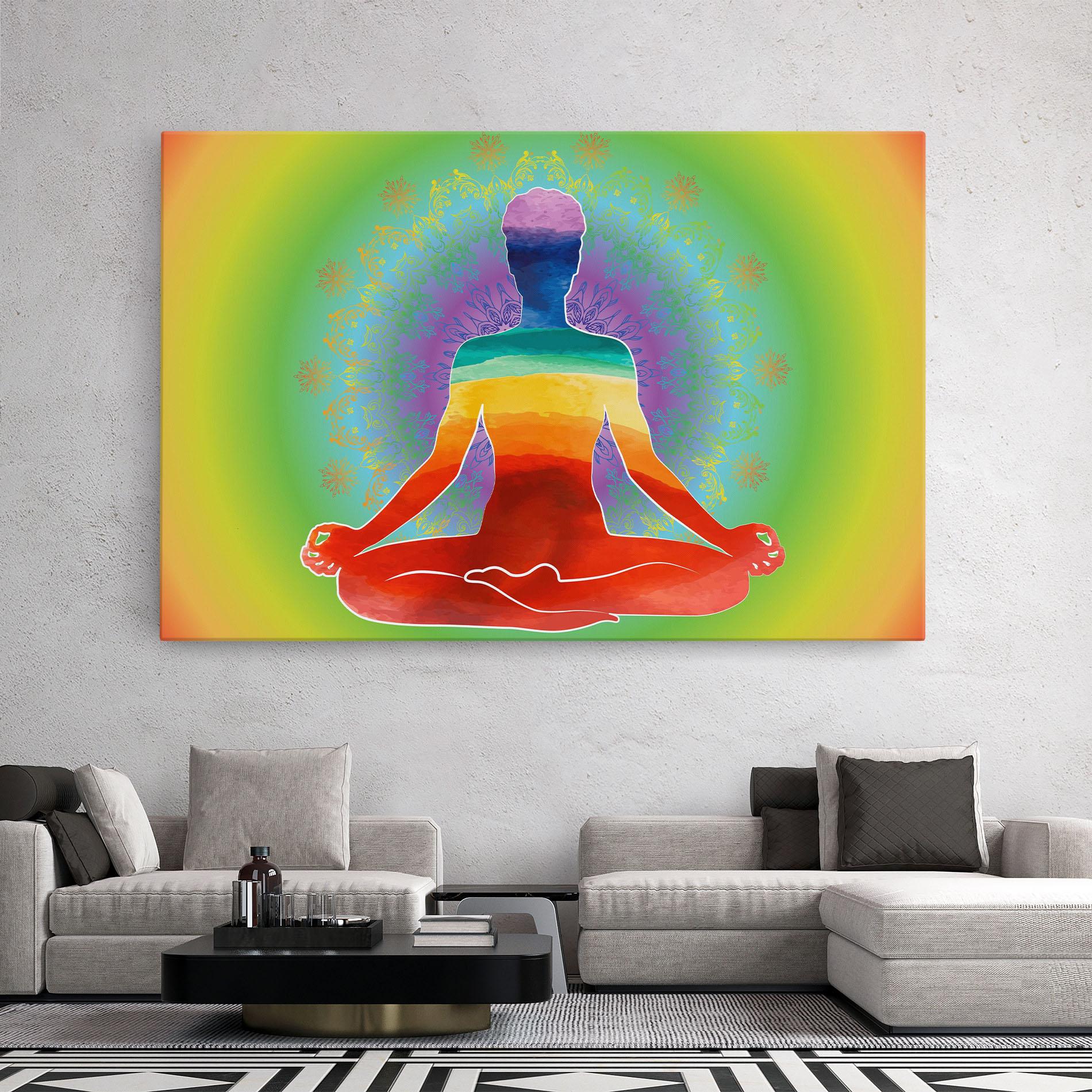 Tablou Canvas Rainbow Yoga mockup 2