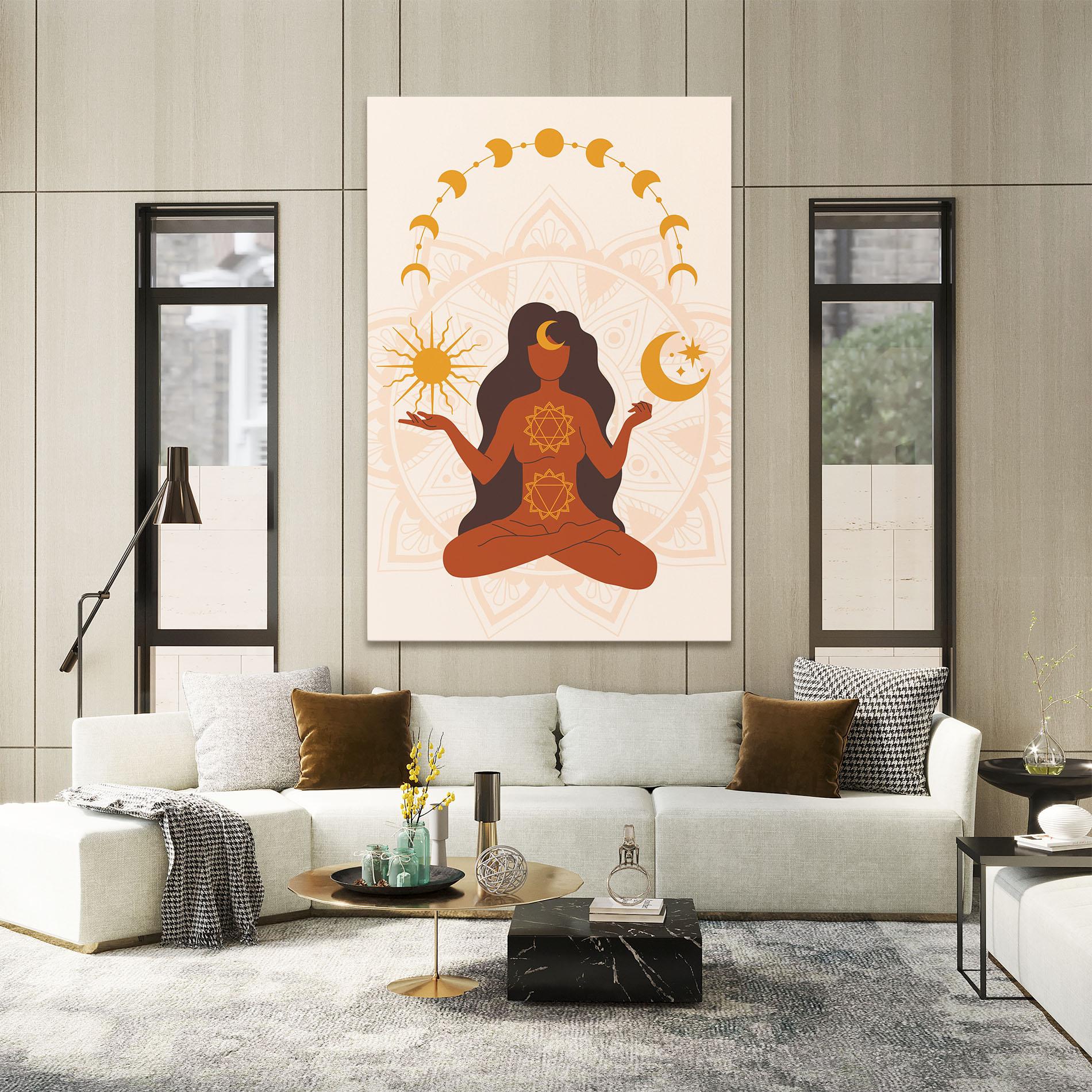 Tablou Canvas Moon Sun Meditation mockup 2