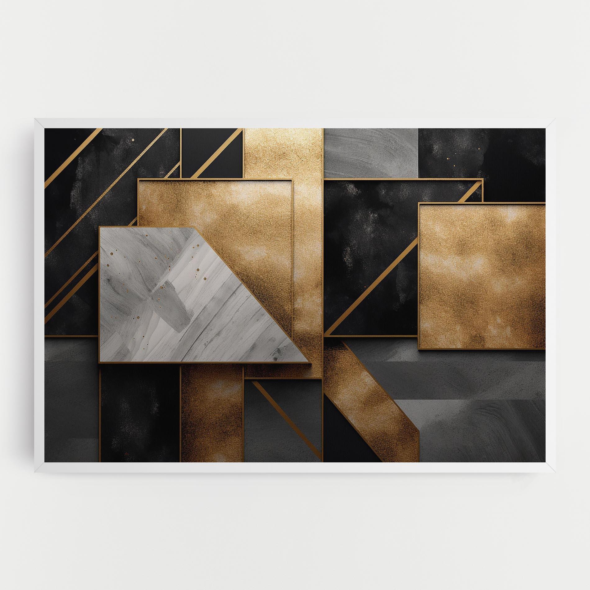 Tablou Canvas Abstract Gold Square mockup 0