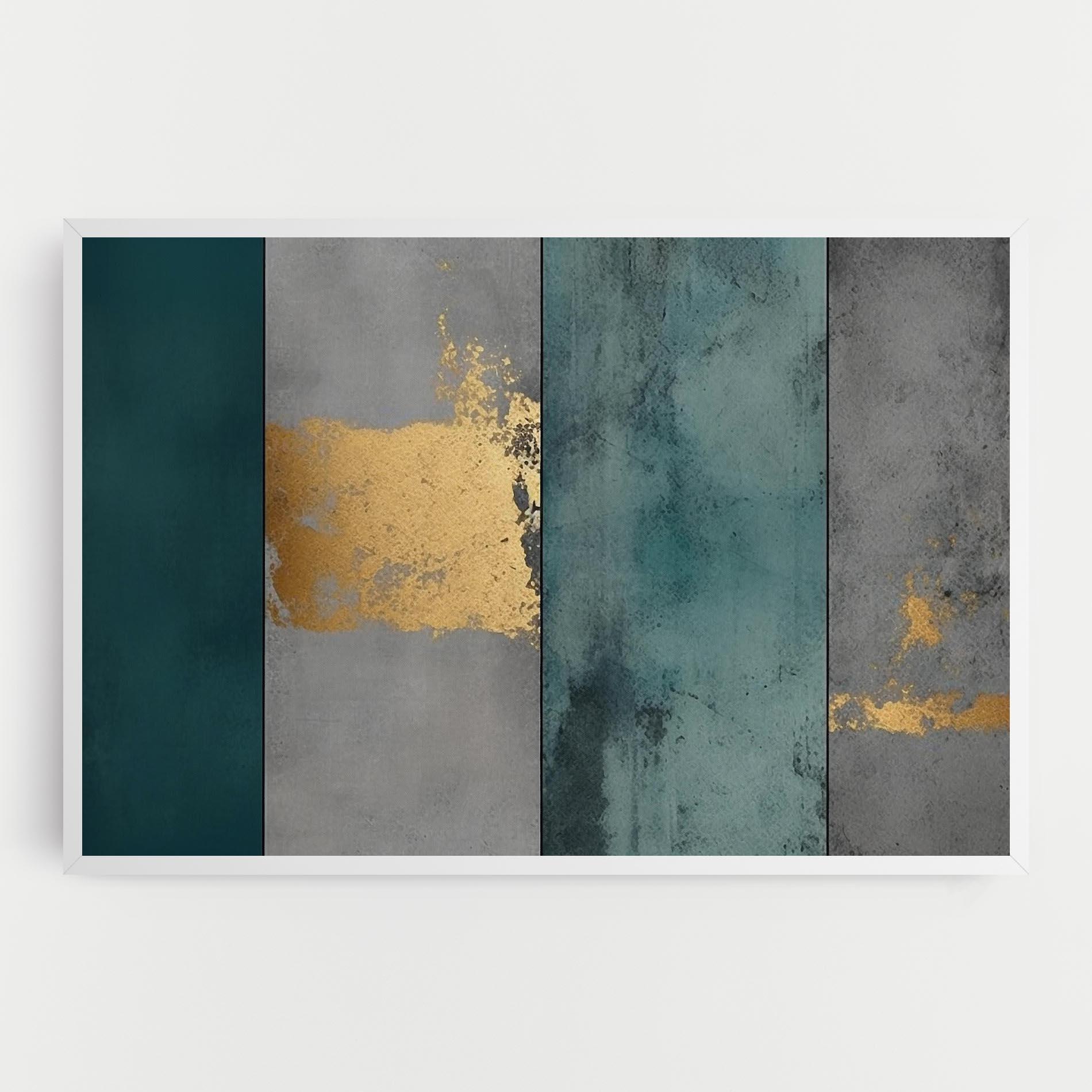 Tablou Canvas Green Colors With Gold mockup 0
