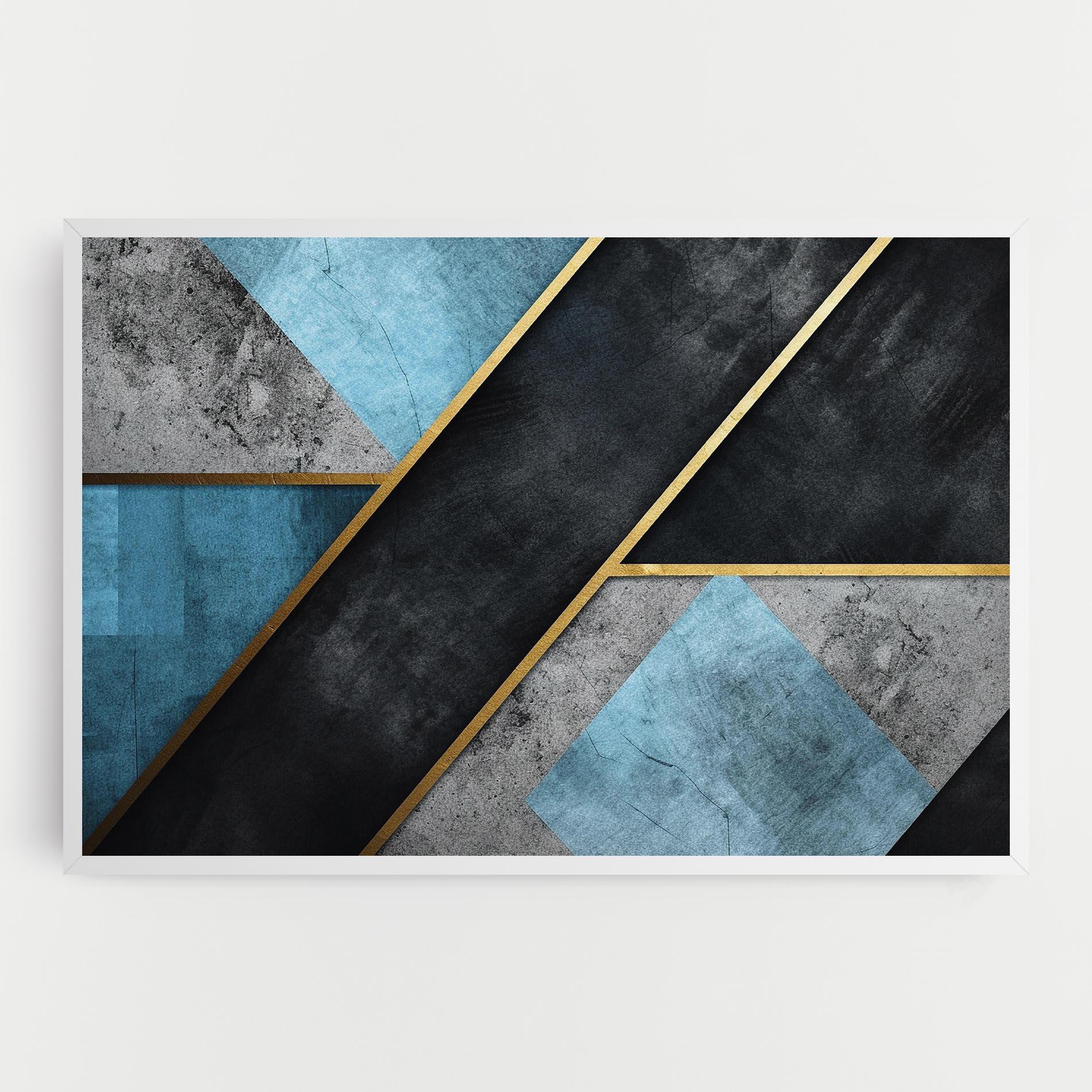 Tablou Canvas Grey With Blue Painting mockup 0