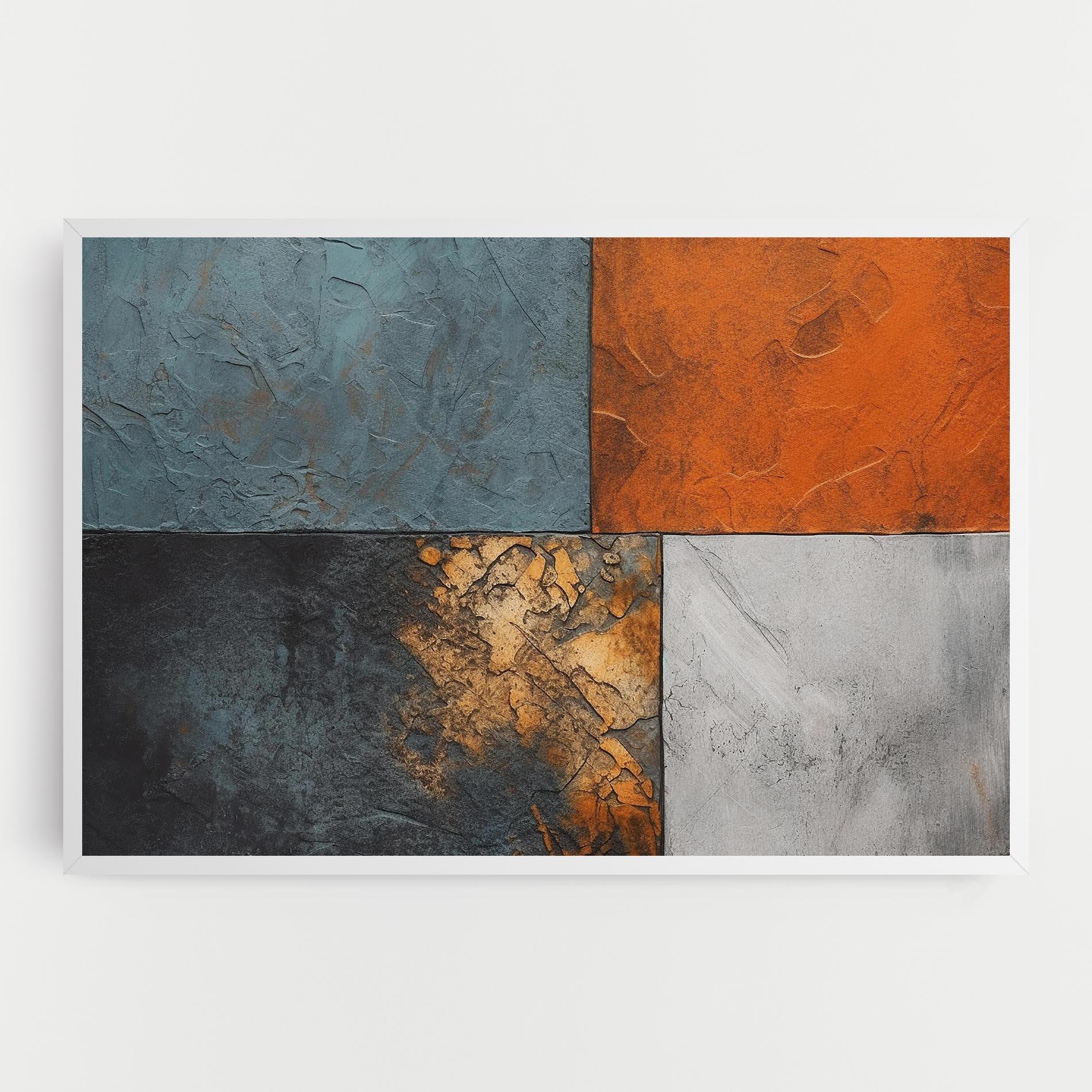 Tablou Canvas White Square With Gold mockup 0