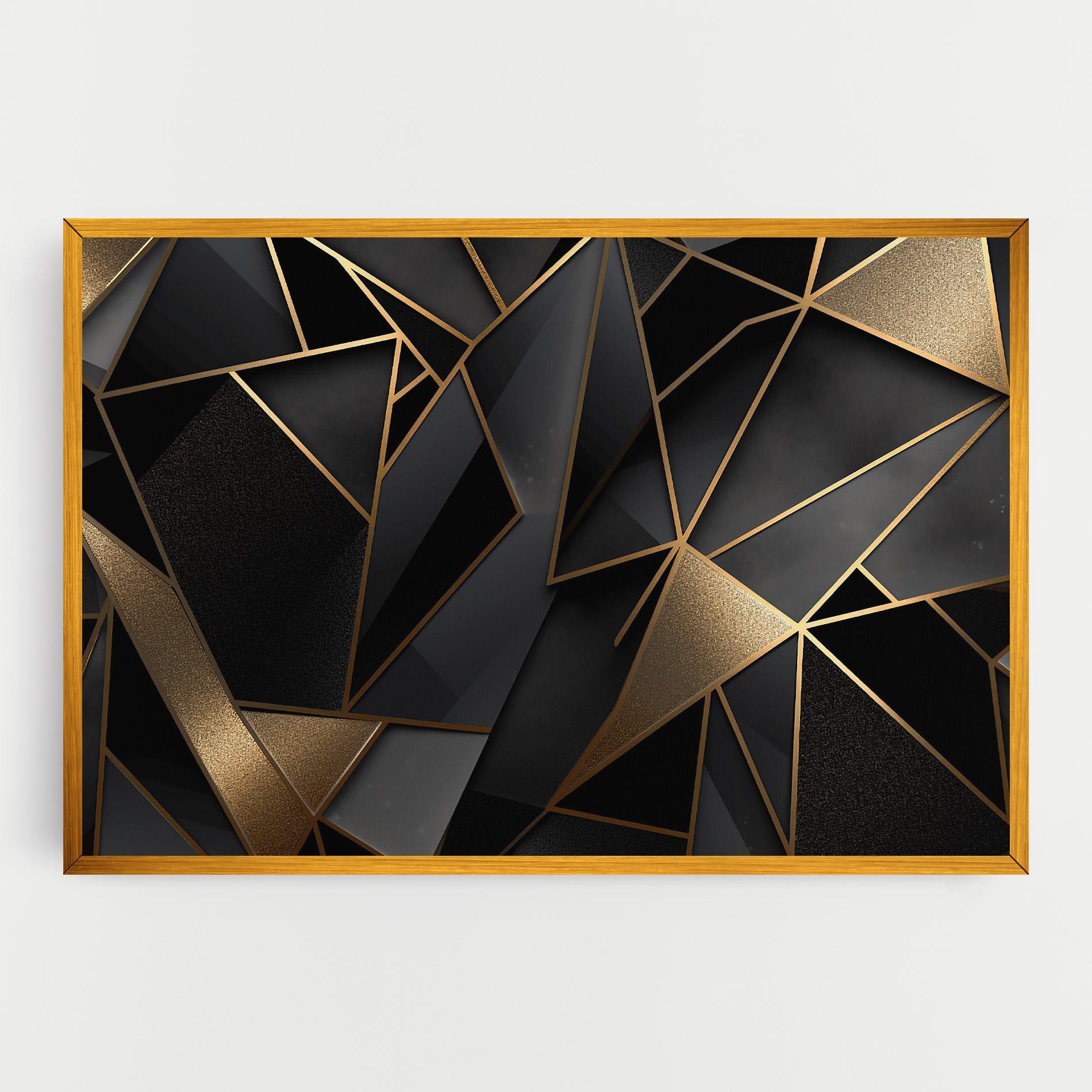 Tablou Canvas Abstract Golden Art mockup 0