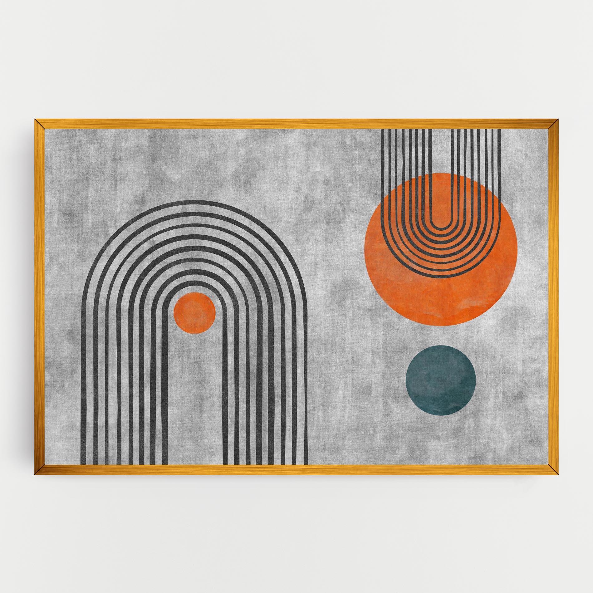 Tablou Canvas Abstract Orange Circles mockup 0