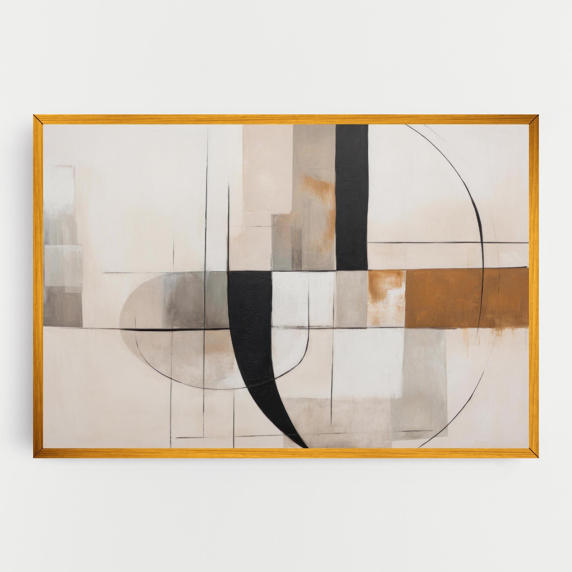 Tablou Canvas Black Abstract Lines mockup 0