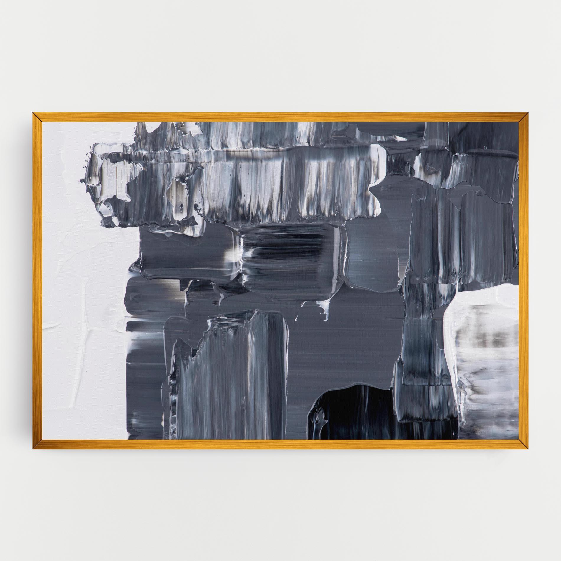 Tablou Canvas Black Acrylic Painting mockup 0