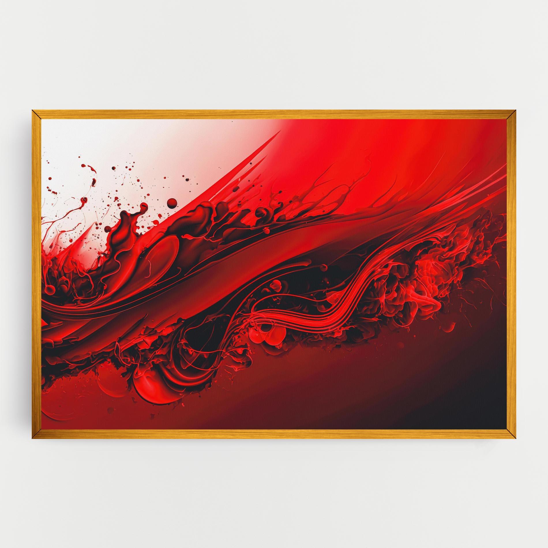 Tablou Canvas Smooth Red Color mockup 0