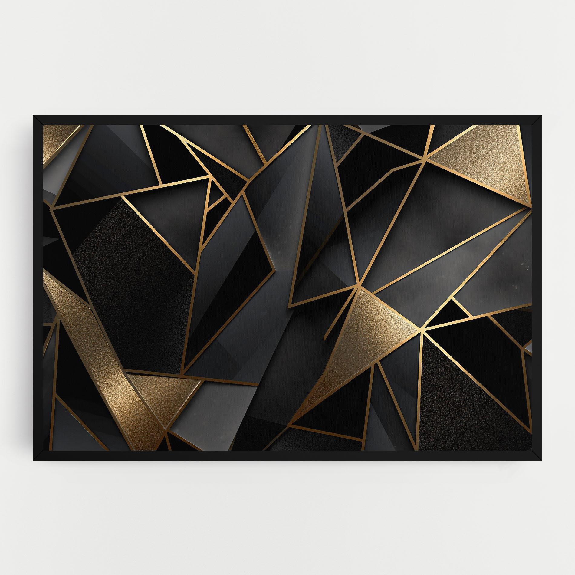 Tablou Canvas Abstract Golden Art mockup 0