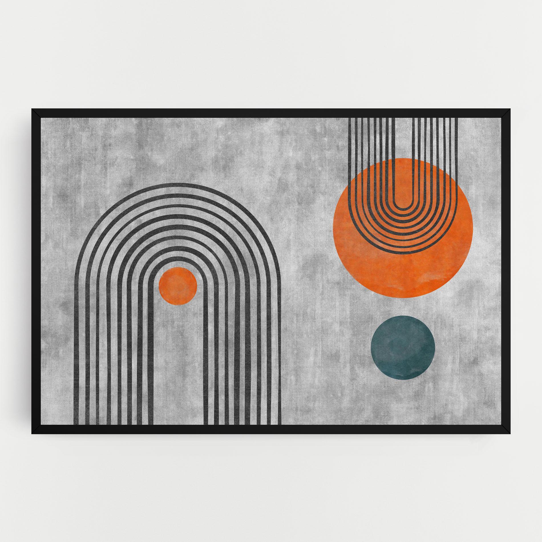 Tablou Canvas Abstract Orange Circles mockup 0