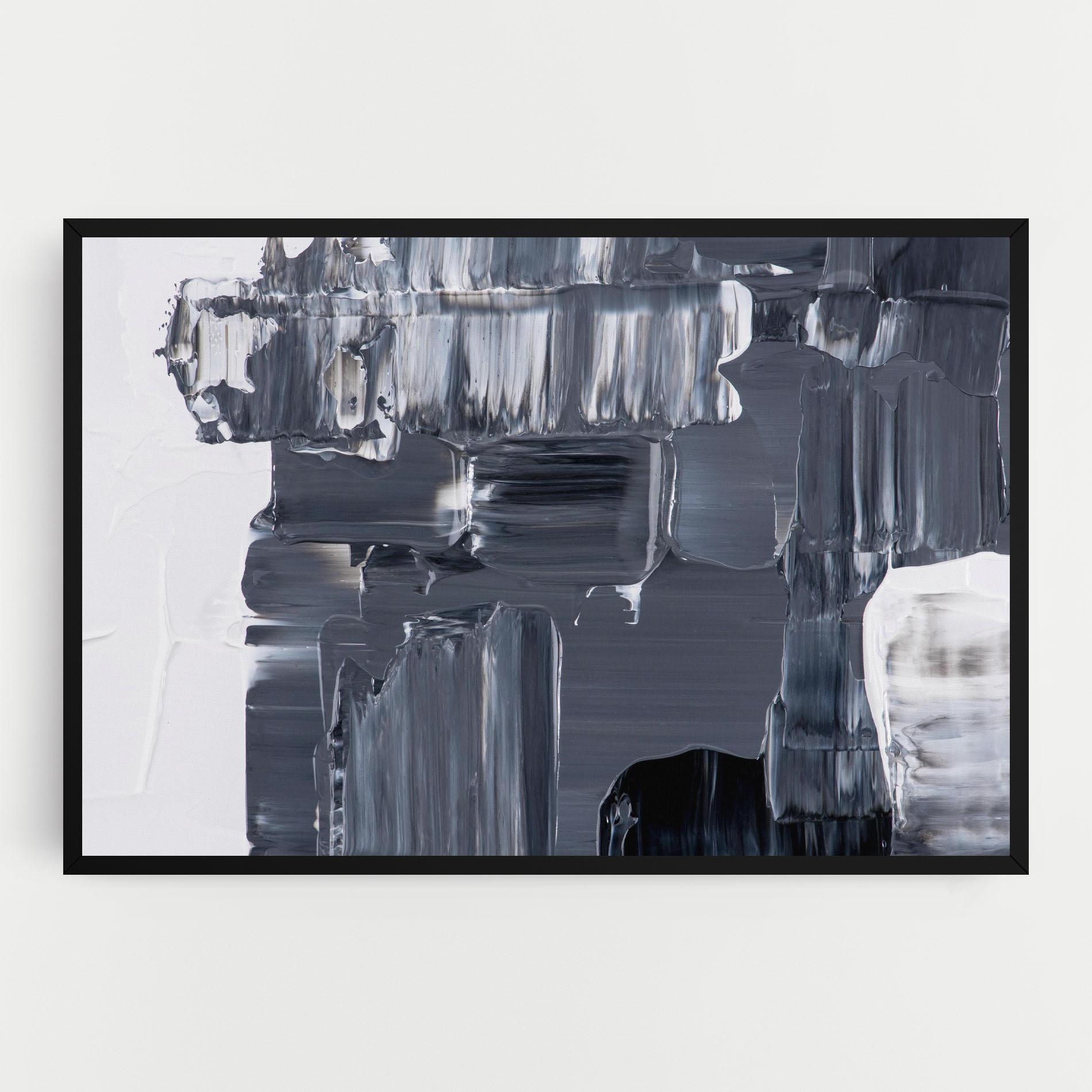 Tablou Canvas Black Acrylic Painting mockup 0