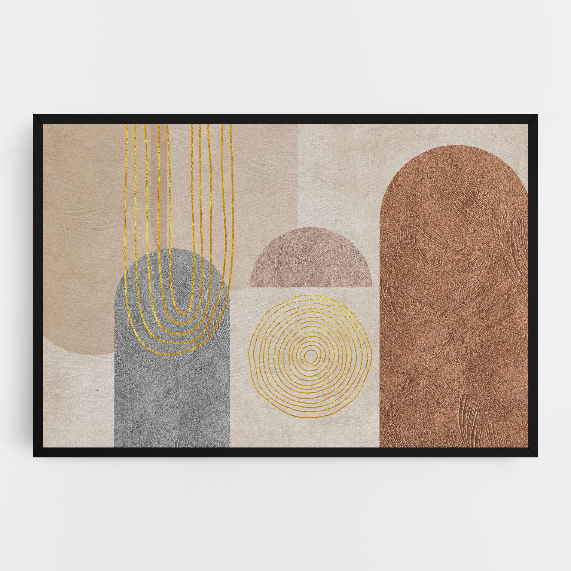 Tablou Canvas Gray Orange Painting mockup 0