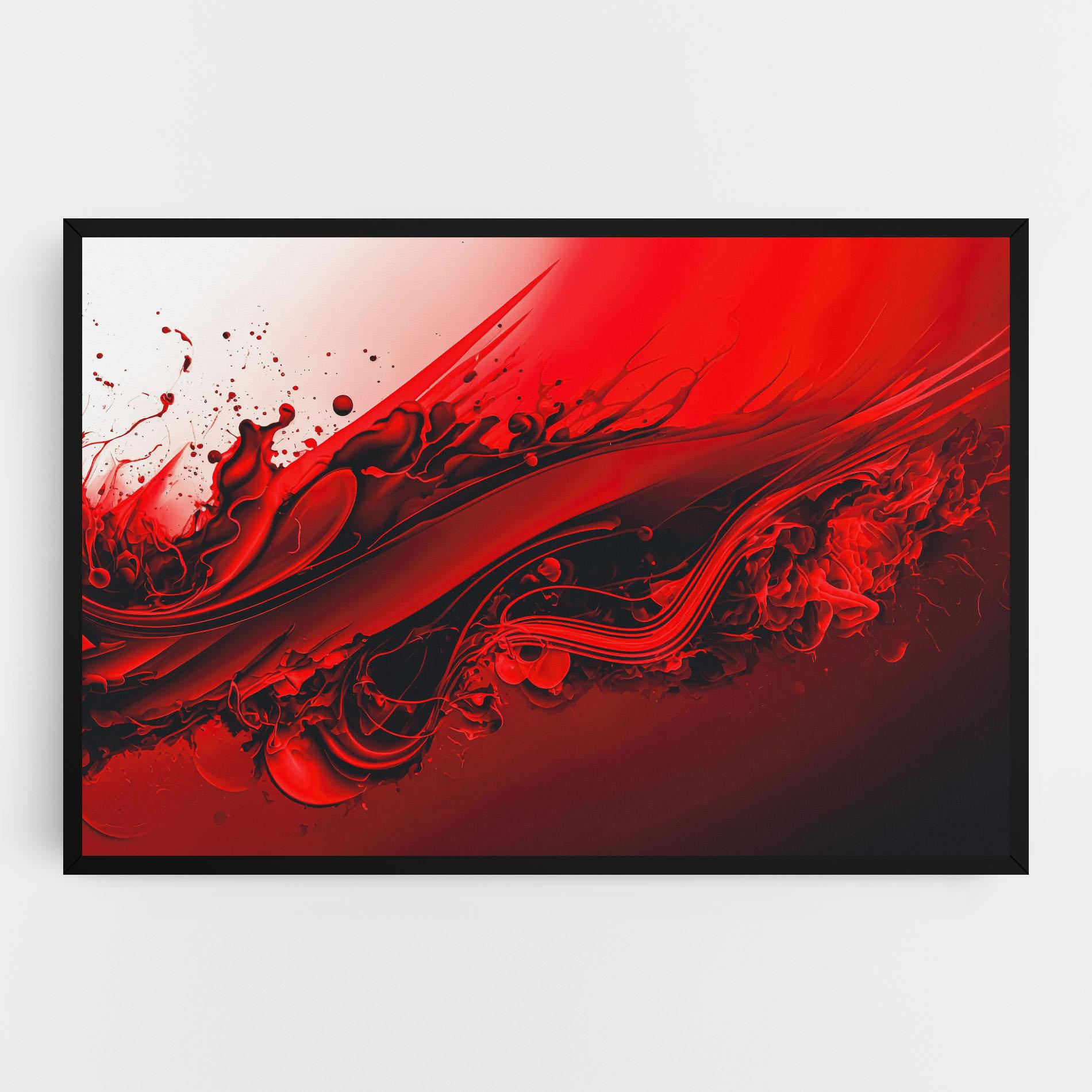 Tablou Canvas Smooth Red Color mockup 0