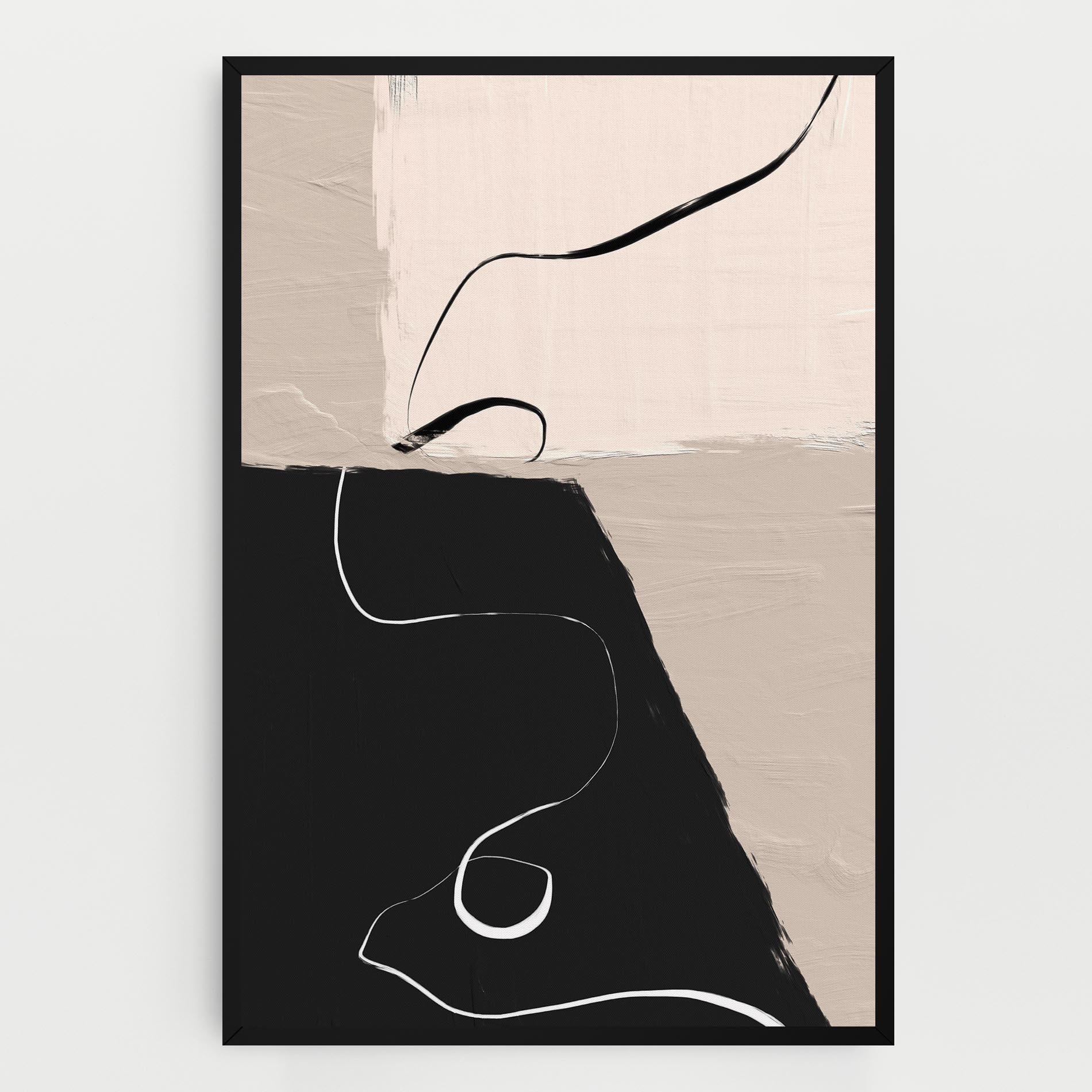 Tablou Canvas Black Brushstrokes mockup 0