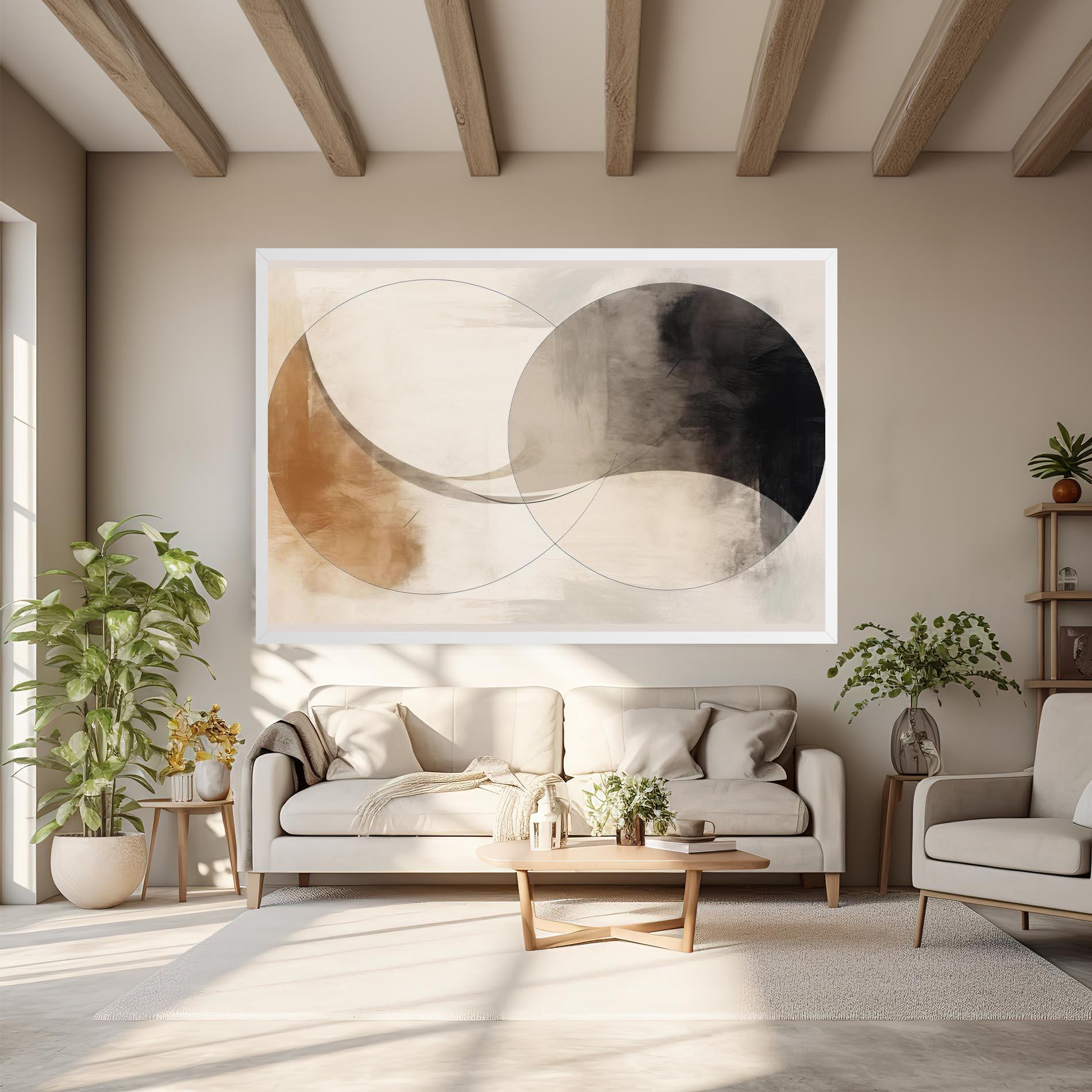 Tablou Canvas Abstract Circle Painting mockup 6