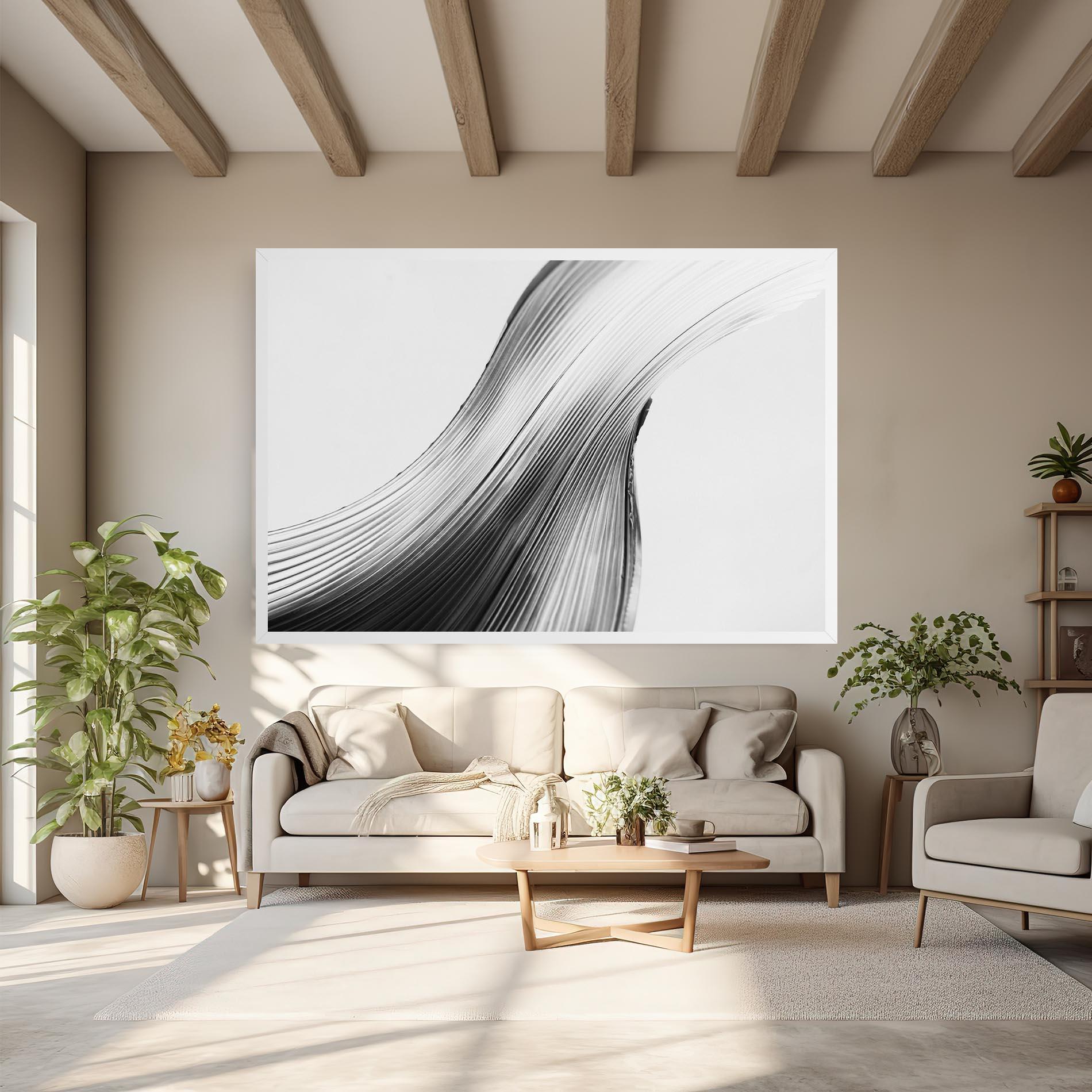 Tablou Canvas Monochrome Wave mockup 6
