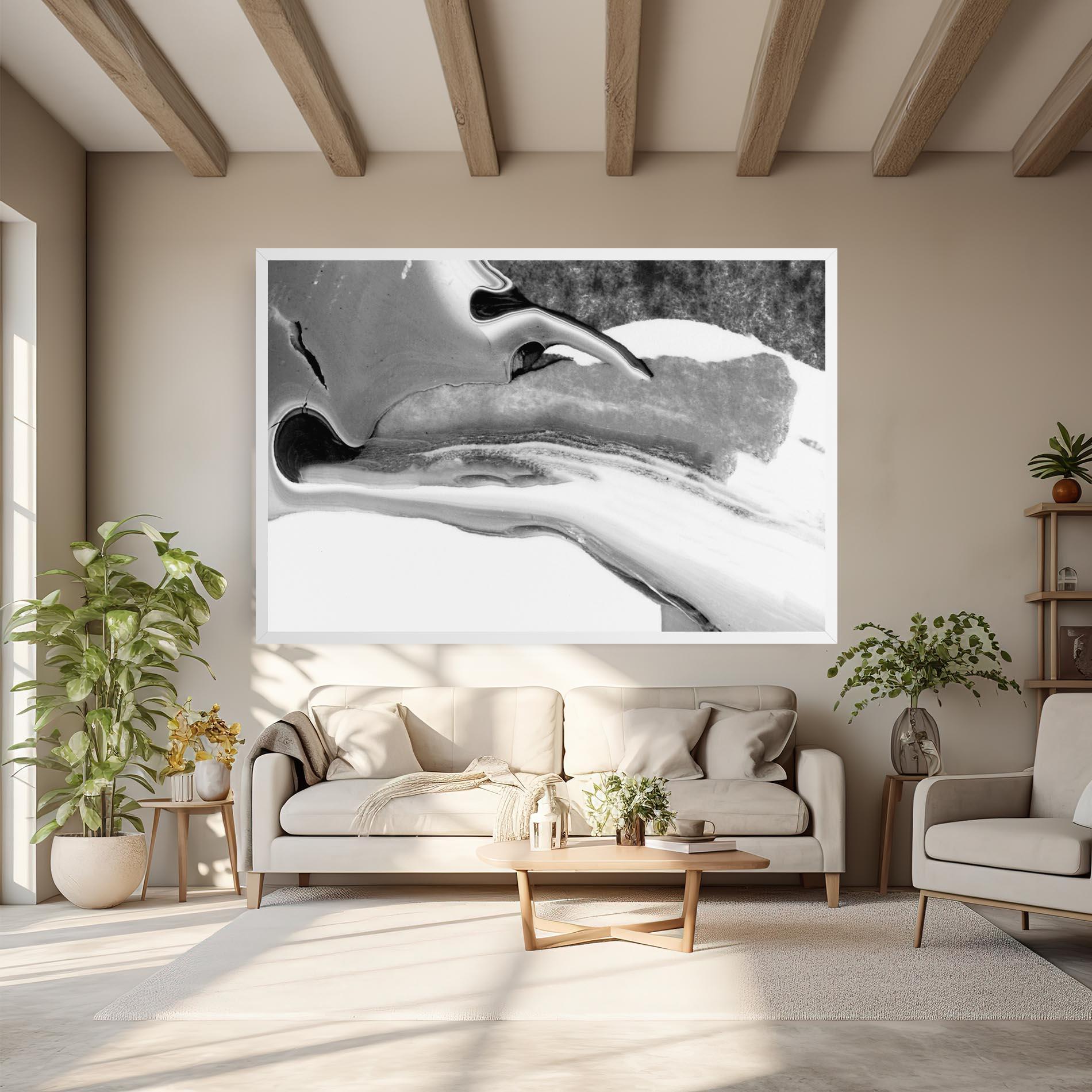 Tablou Canvas White Acrylic Painting mockup 6