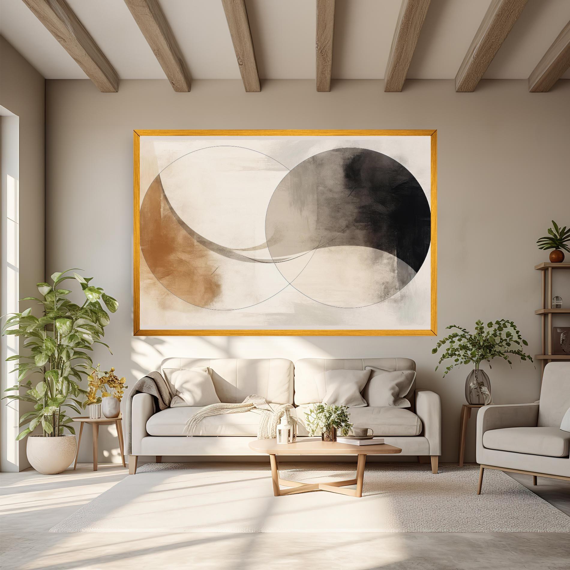 Tablou Canvas Abstract Circle Painting mockup 6