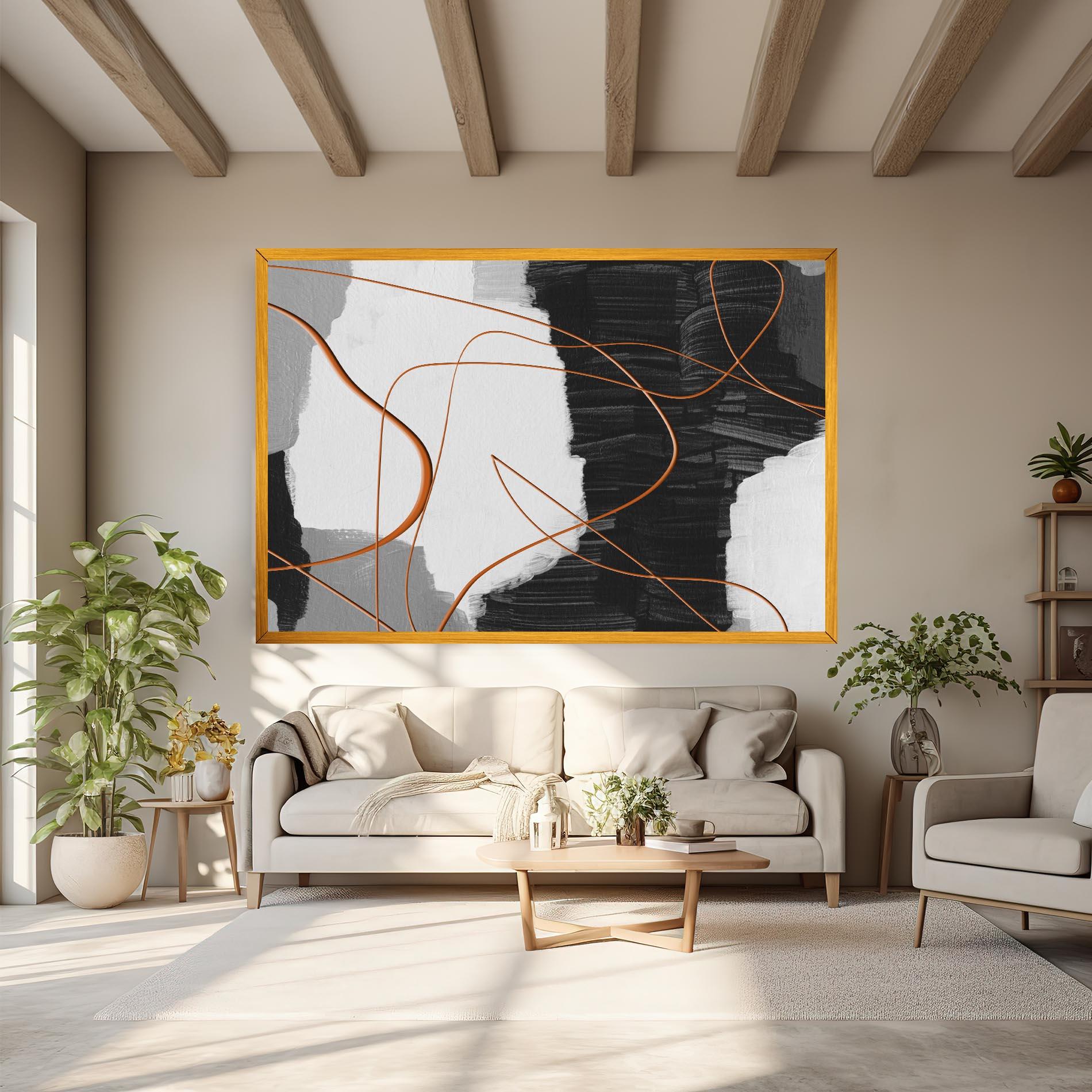 Tablou Canvas Abstract Ink Painting mockup 6