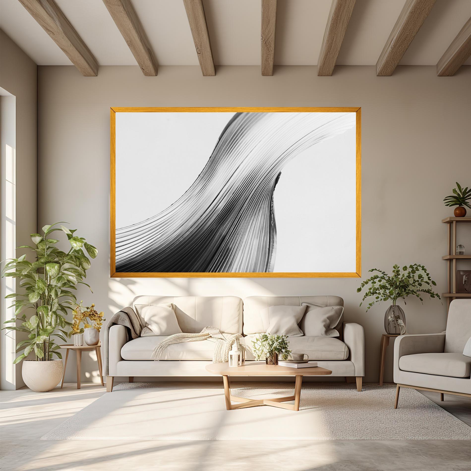 Tablou Canvas Monochrome Wave mockup 6