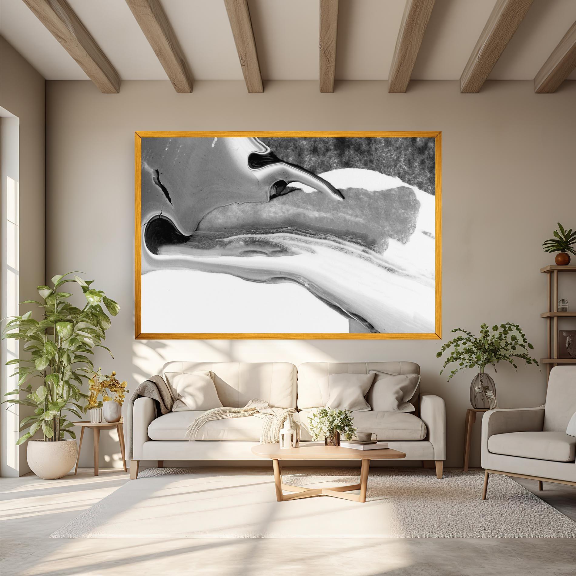 Tablou Canvas White Acrylic Painting mockup 6