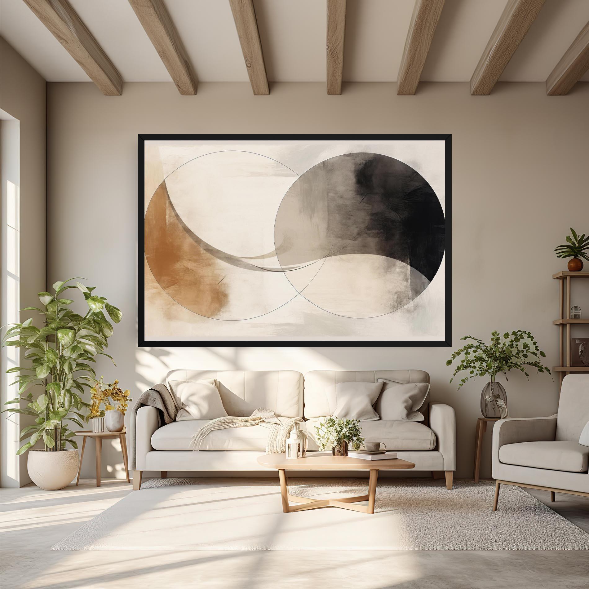 Tablou Canvas Abstract Circle Painting mockup 6
