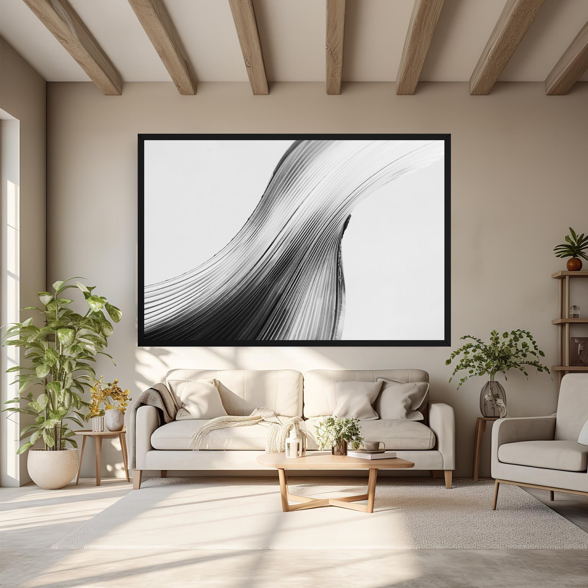 Tablou Canvas Monochrome Wave mockup 6