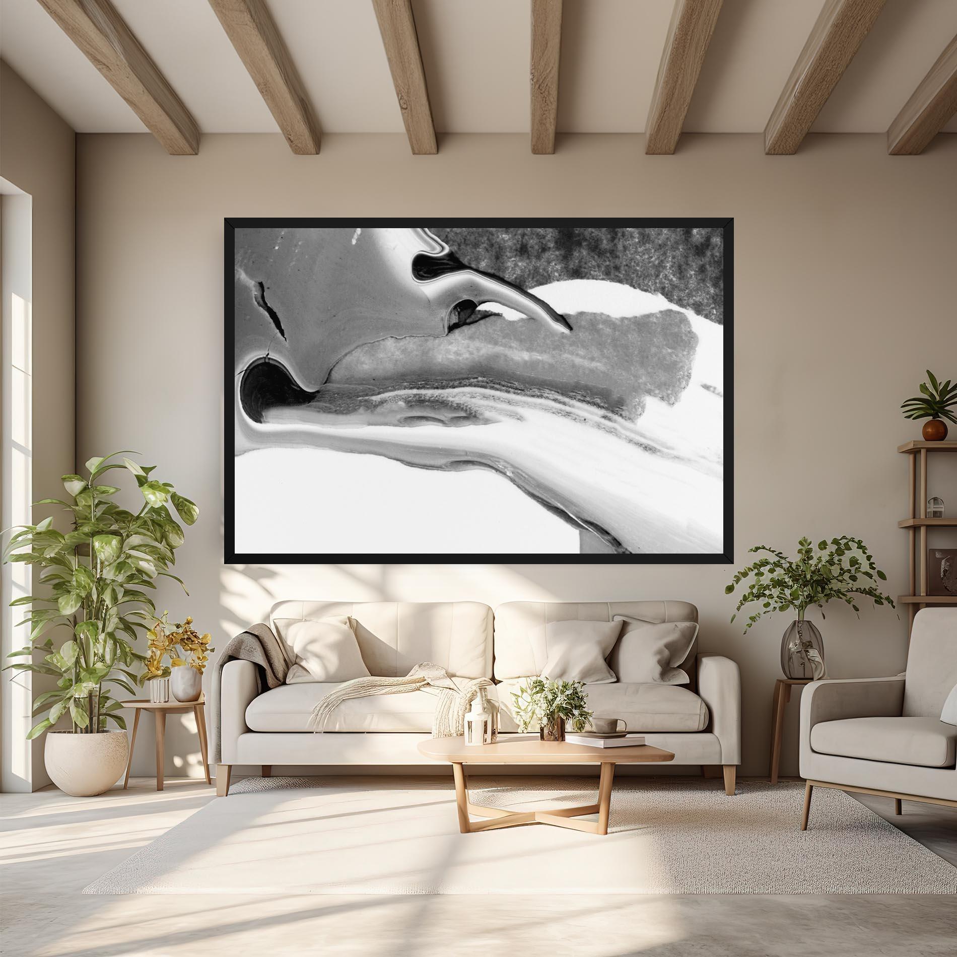 Tablou Canvas White Acrylic Painting mockup 6