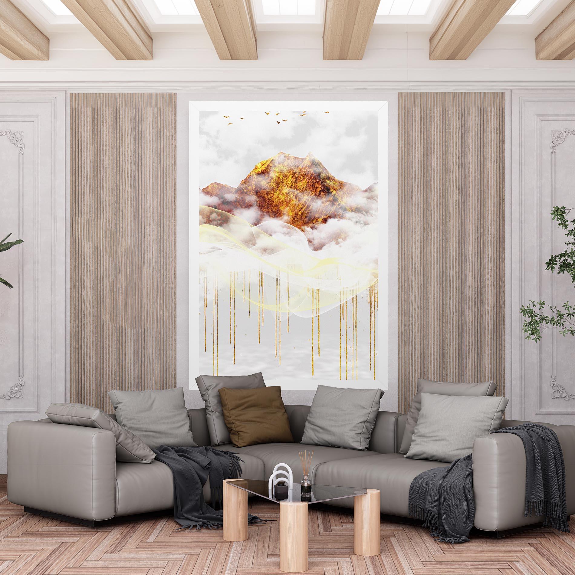 Tablou Canvas Abstract Golden Landscape 3 mockup 6