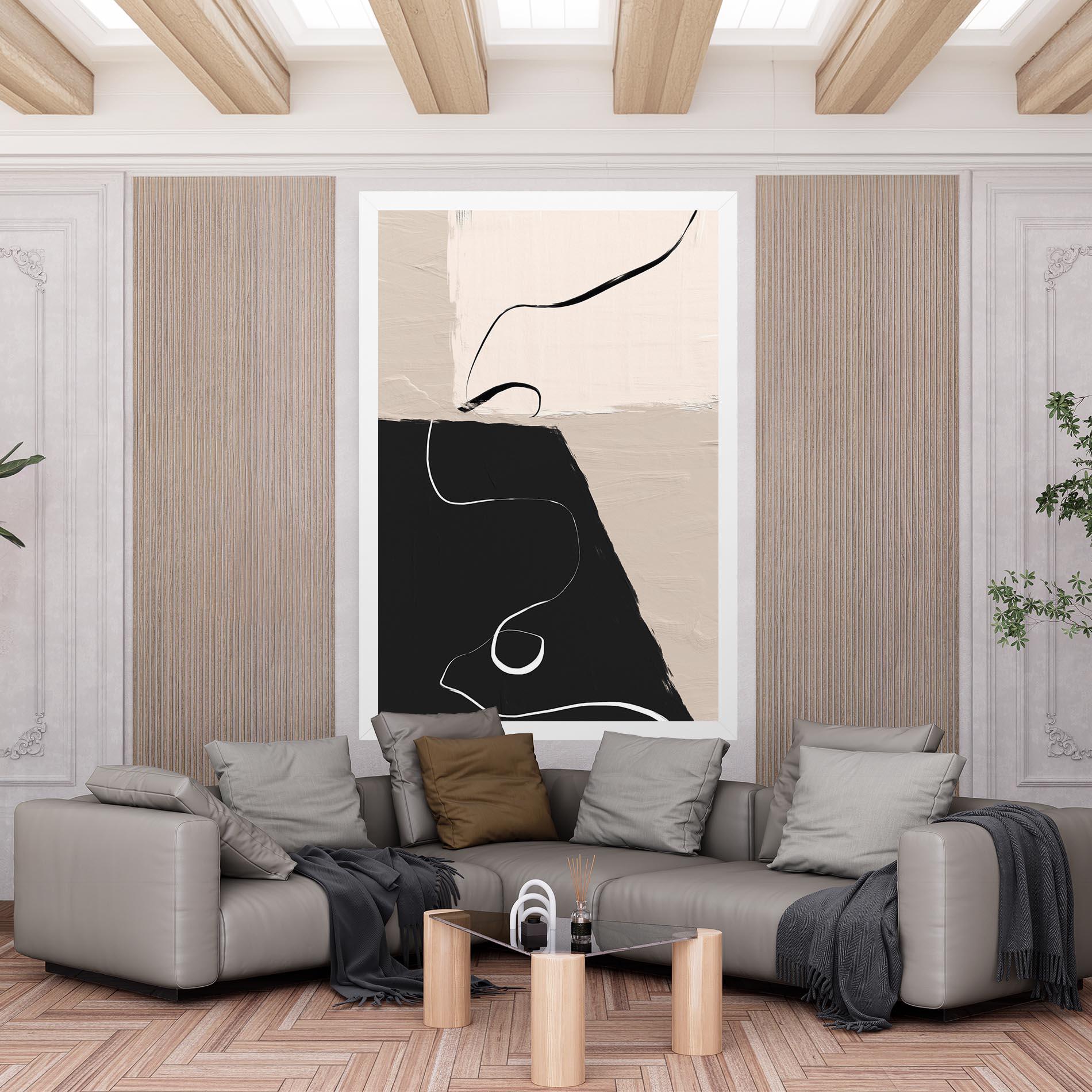 Tablou Canvas Black Brushstrokes mockup 6
