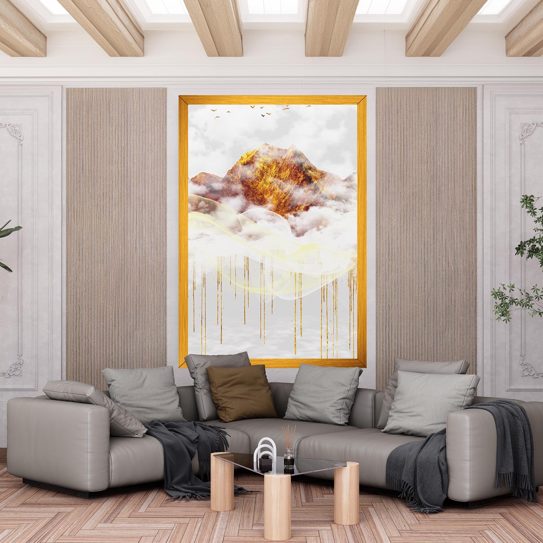 Tablou Canvas Abstract Golden Landscape 3 mockup 6