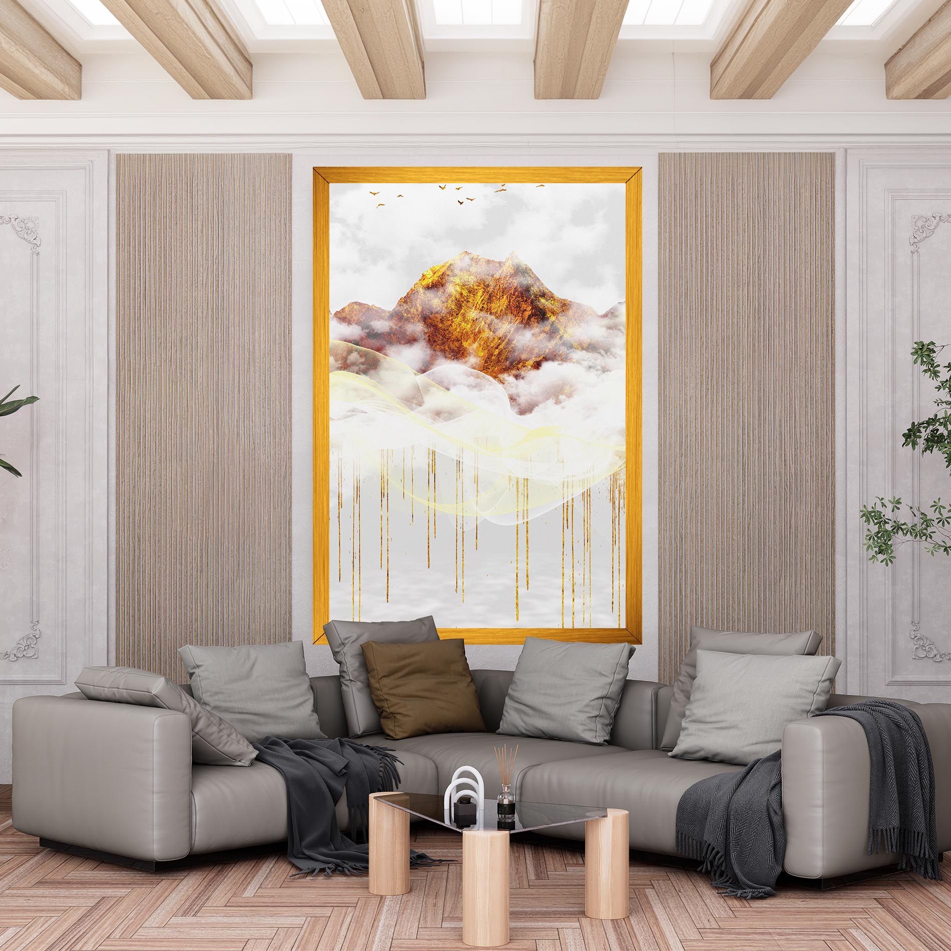 Abstract Golden Landscape 3 mockup 6