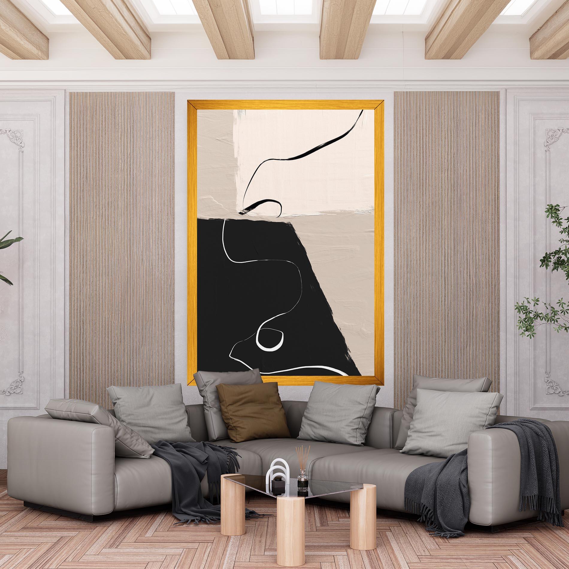 Tablou Canvas Black Brushstrokes mockup 6