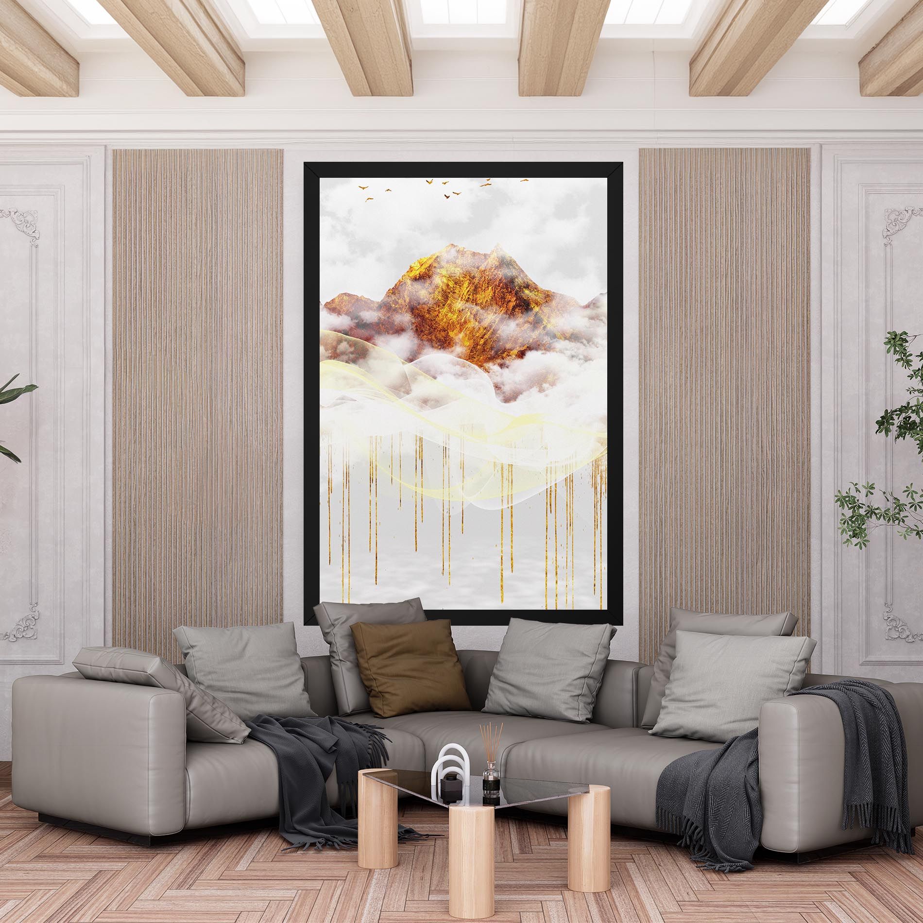Abstract Golden Landscape 3 mockup 6