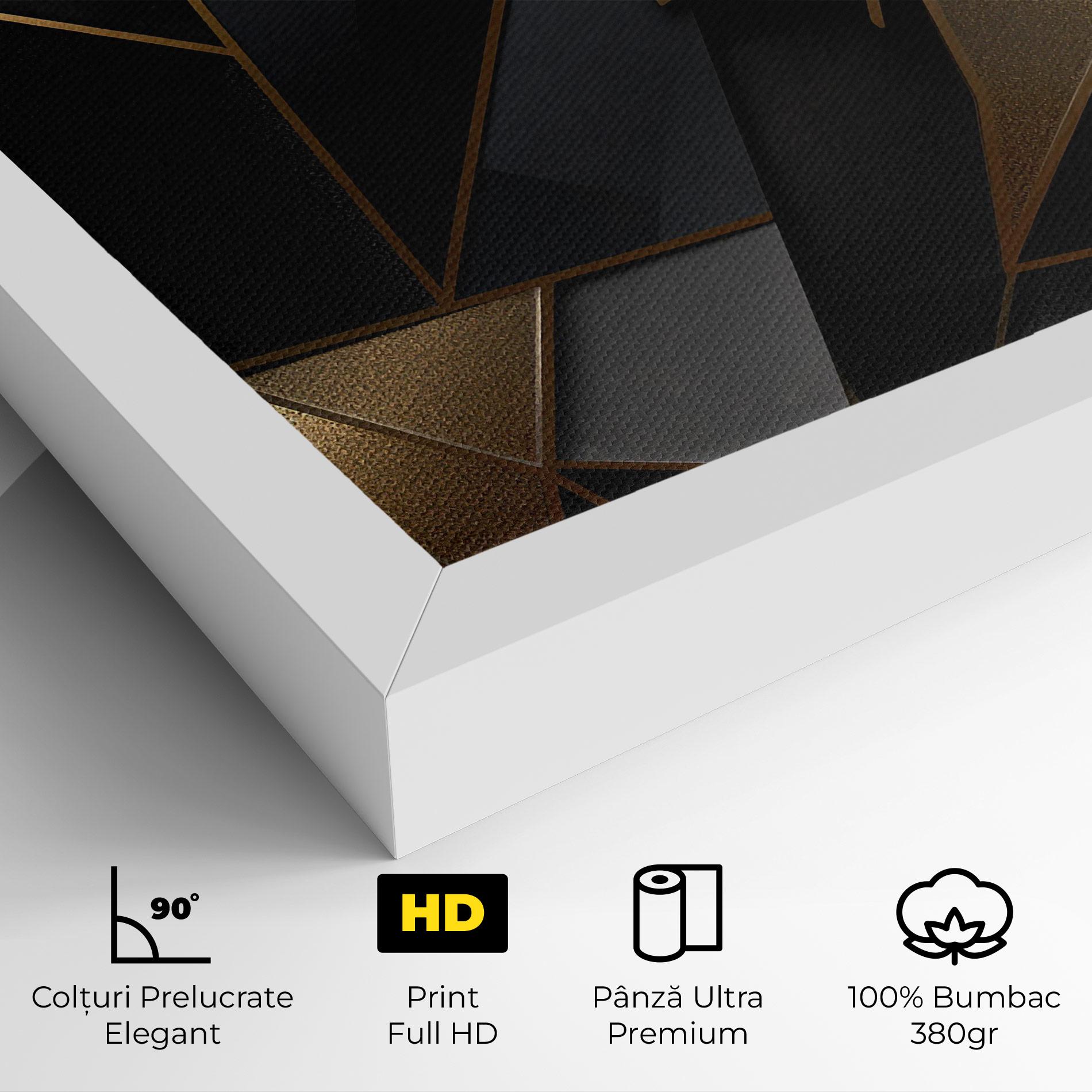 Tablou Canvas Abstract Golden Art mockup 4