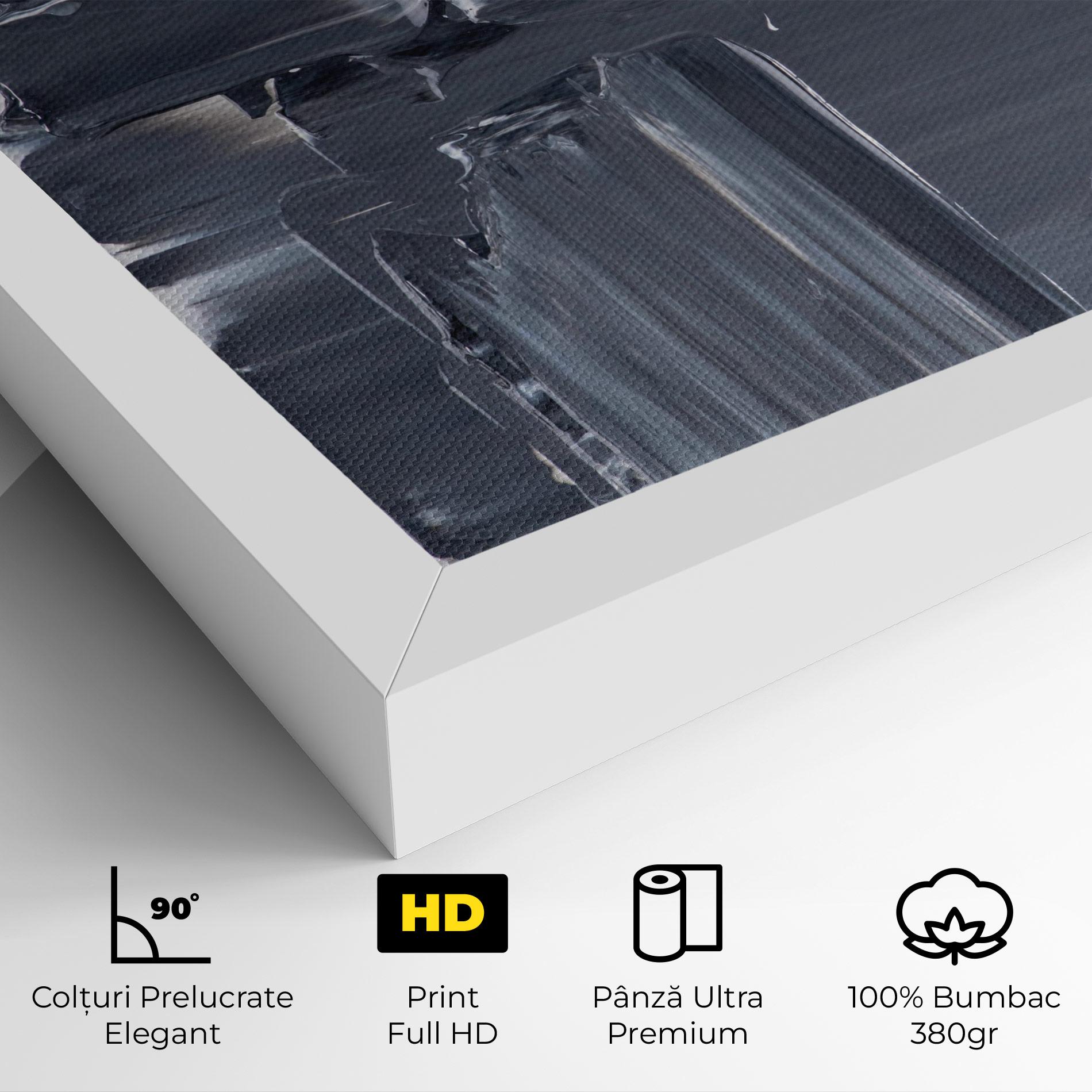 Tablou Canvas Black Acrylic Painting mockup 4