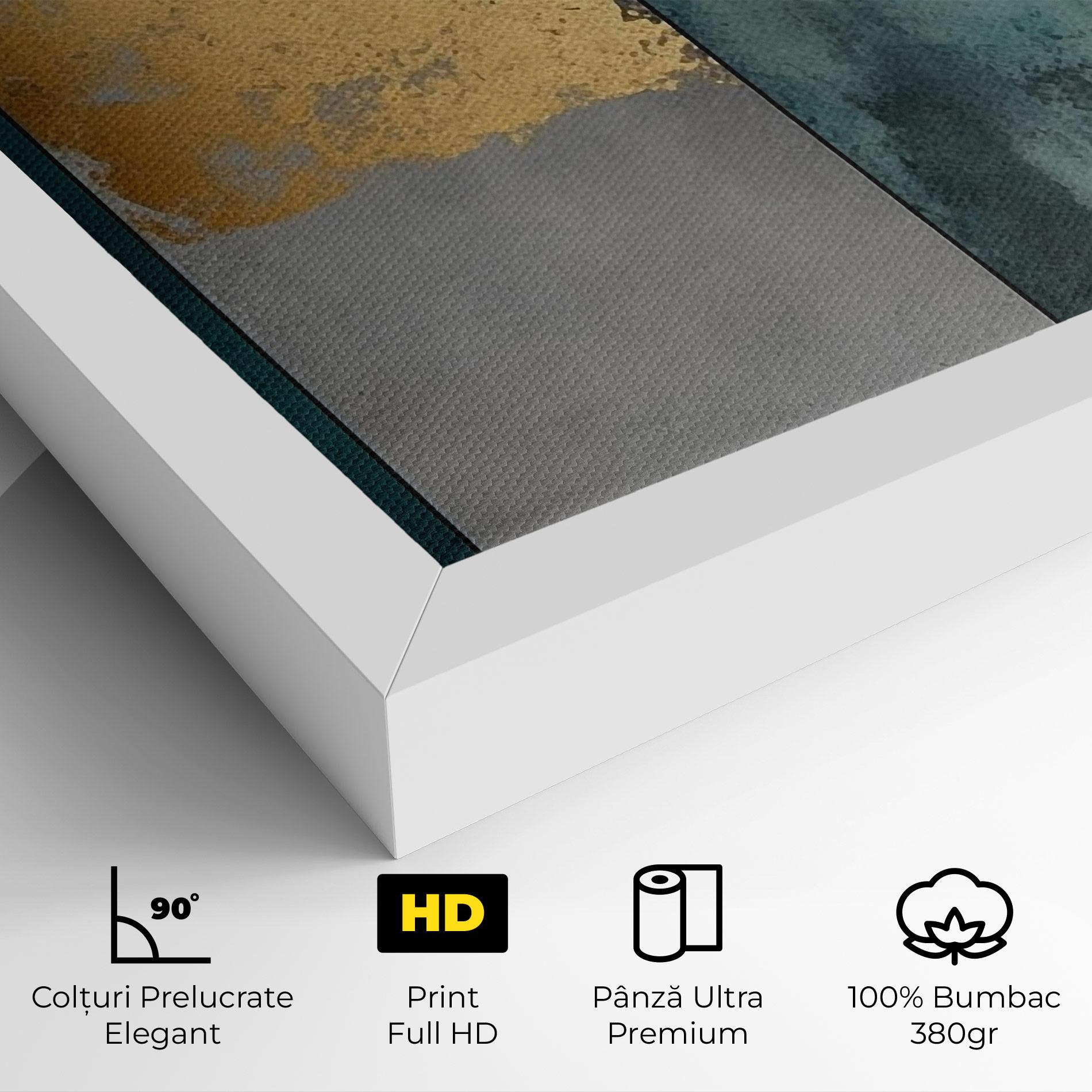 Tablou Canvas Green Colors With Gold mockup 4