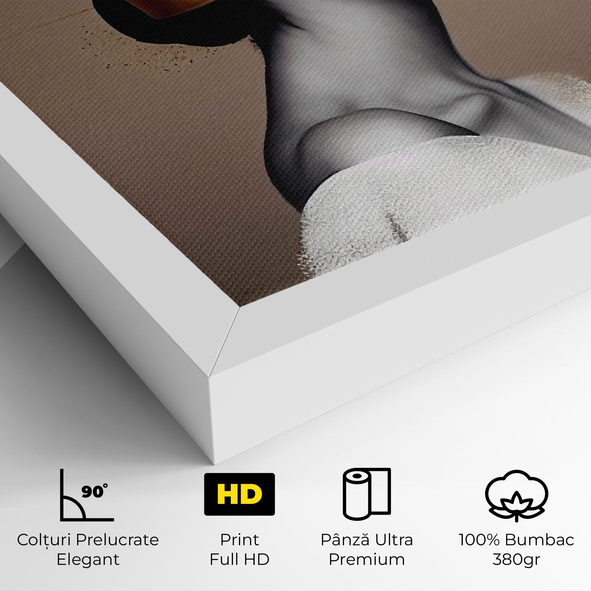 Tablou Canvas Woman With Gold Lines mockup 4