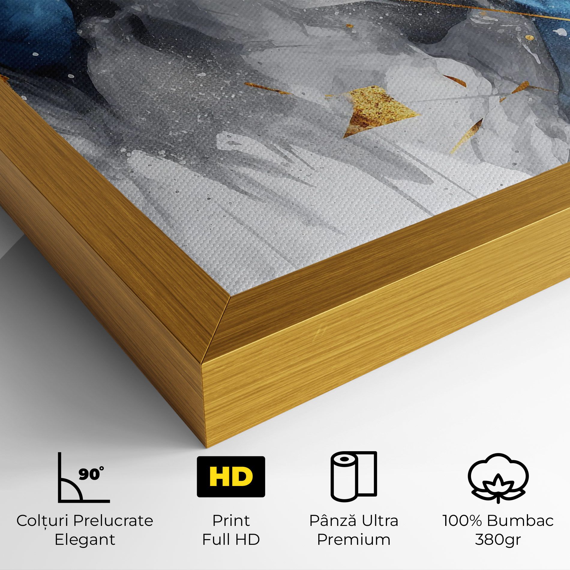 Abstract Gold Blue Pattern mockup 4