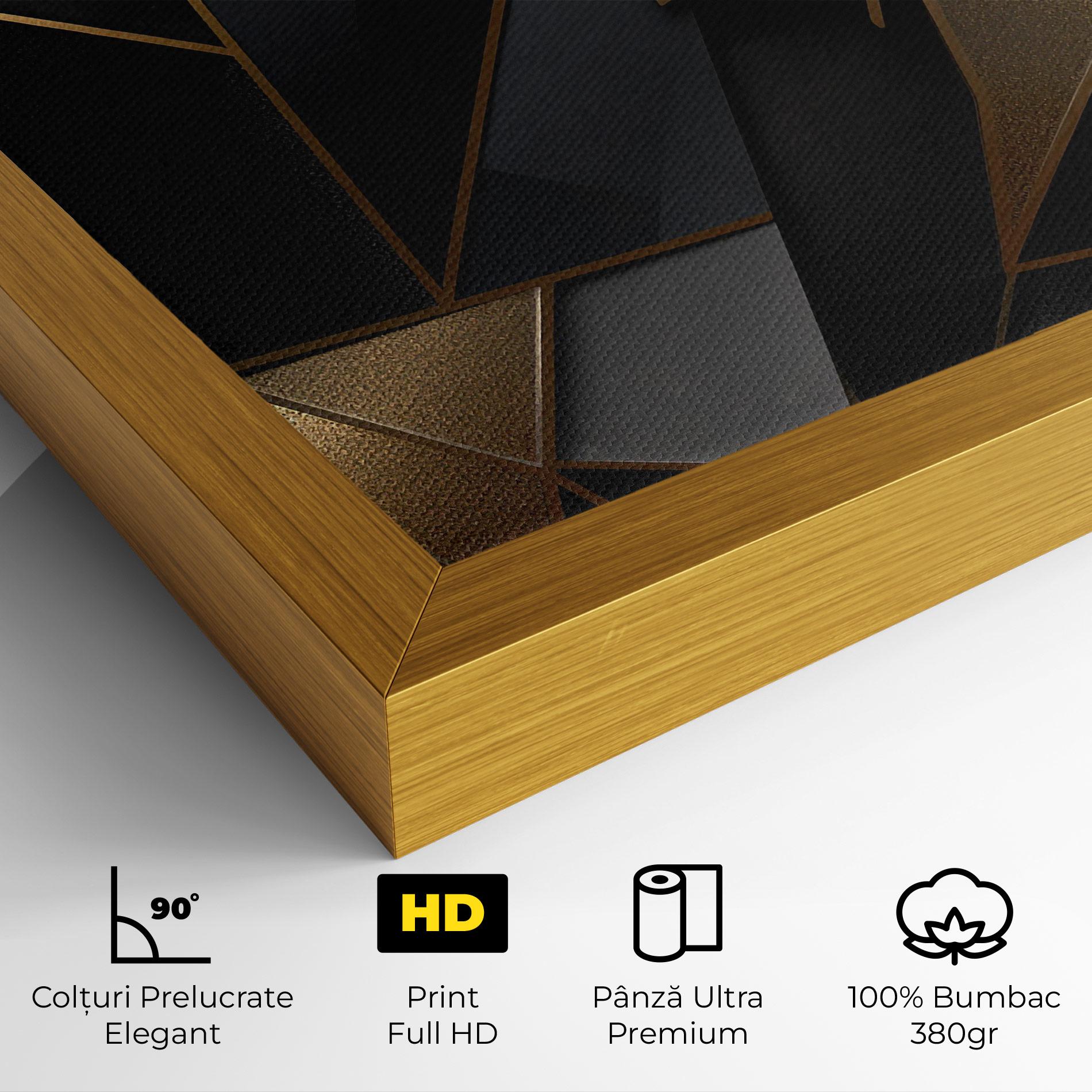 Tablou Canvas Abstract Golden Art mockup 4