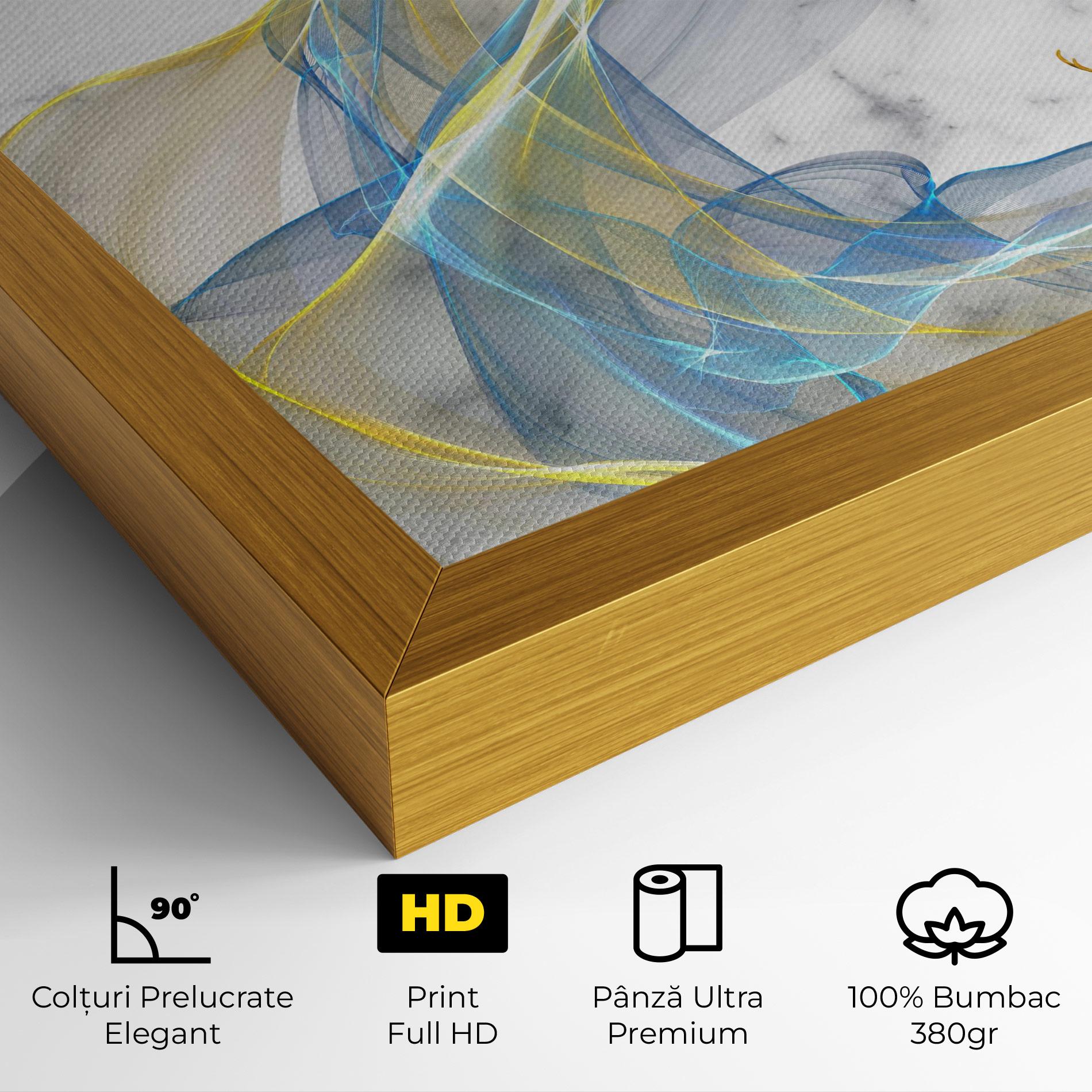Tablou Canvas Abstract Golden Landscape 2 mockup 4