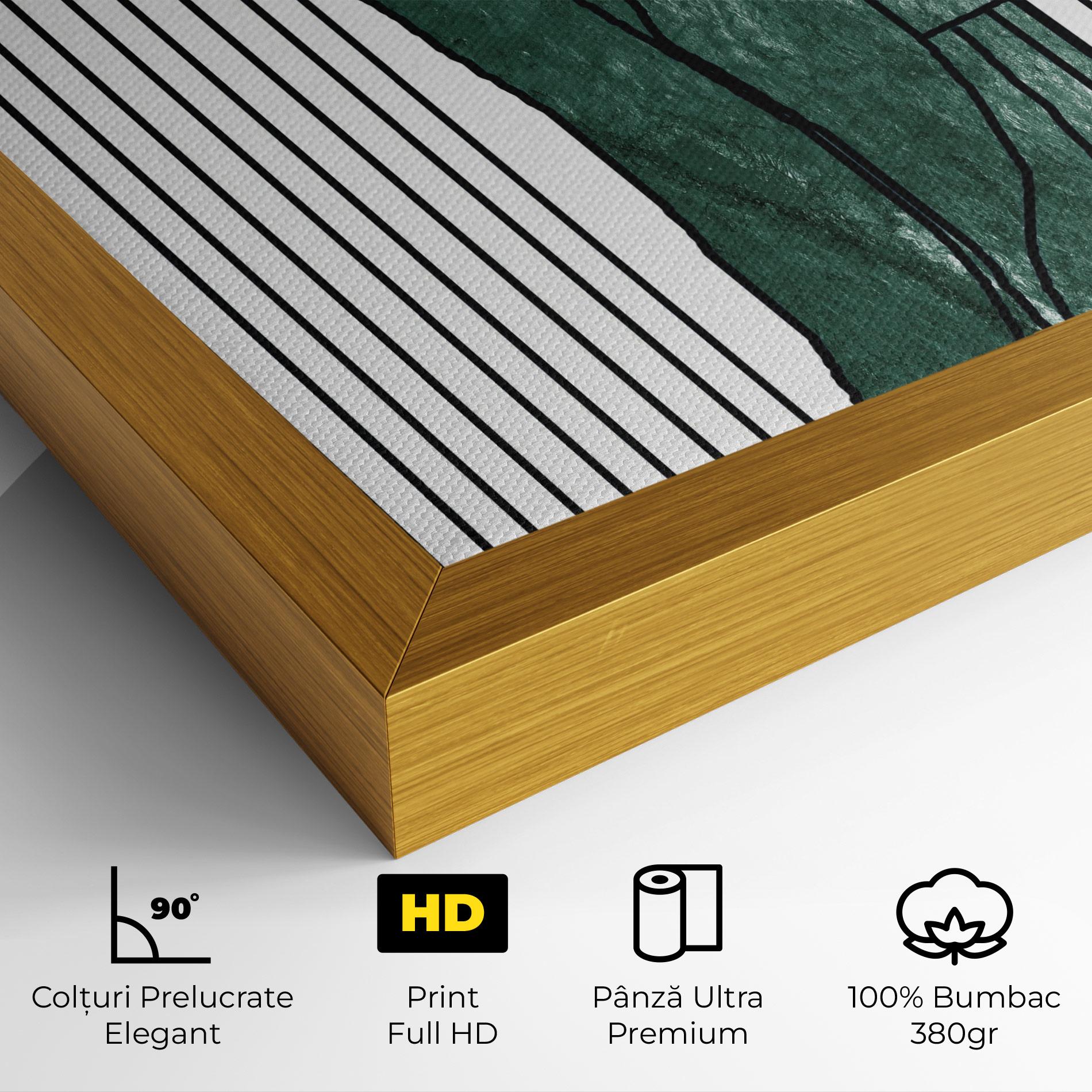 Tablou Canvas Abstract Green Face mockup 4