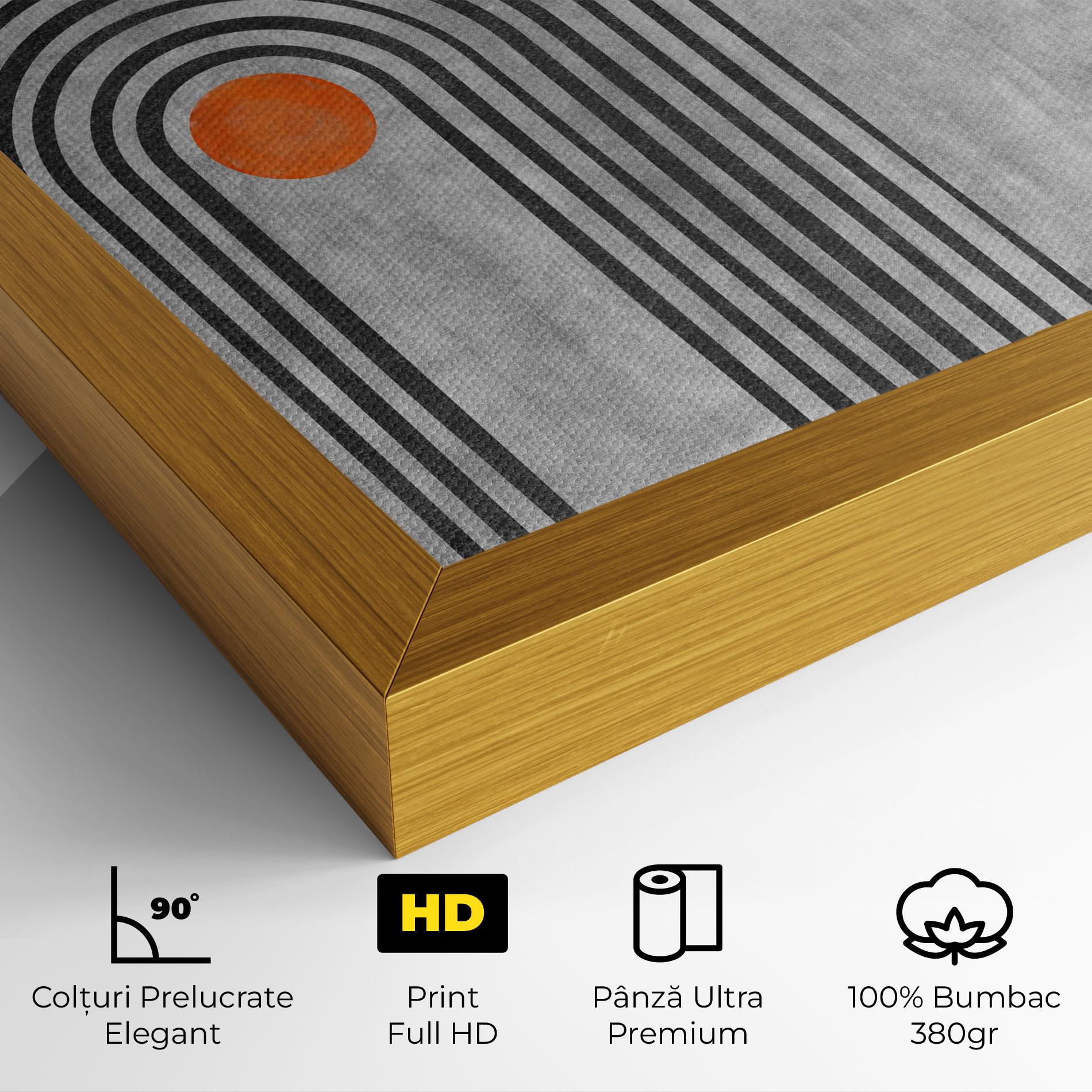 Tablou Canvas Abstract Orange Circles mockup 4