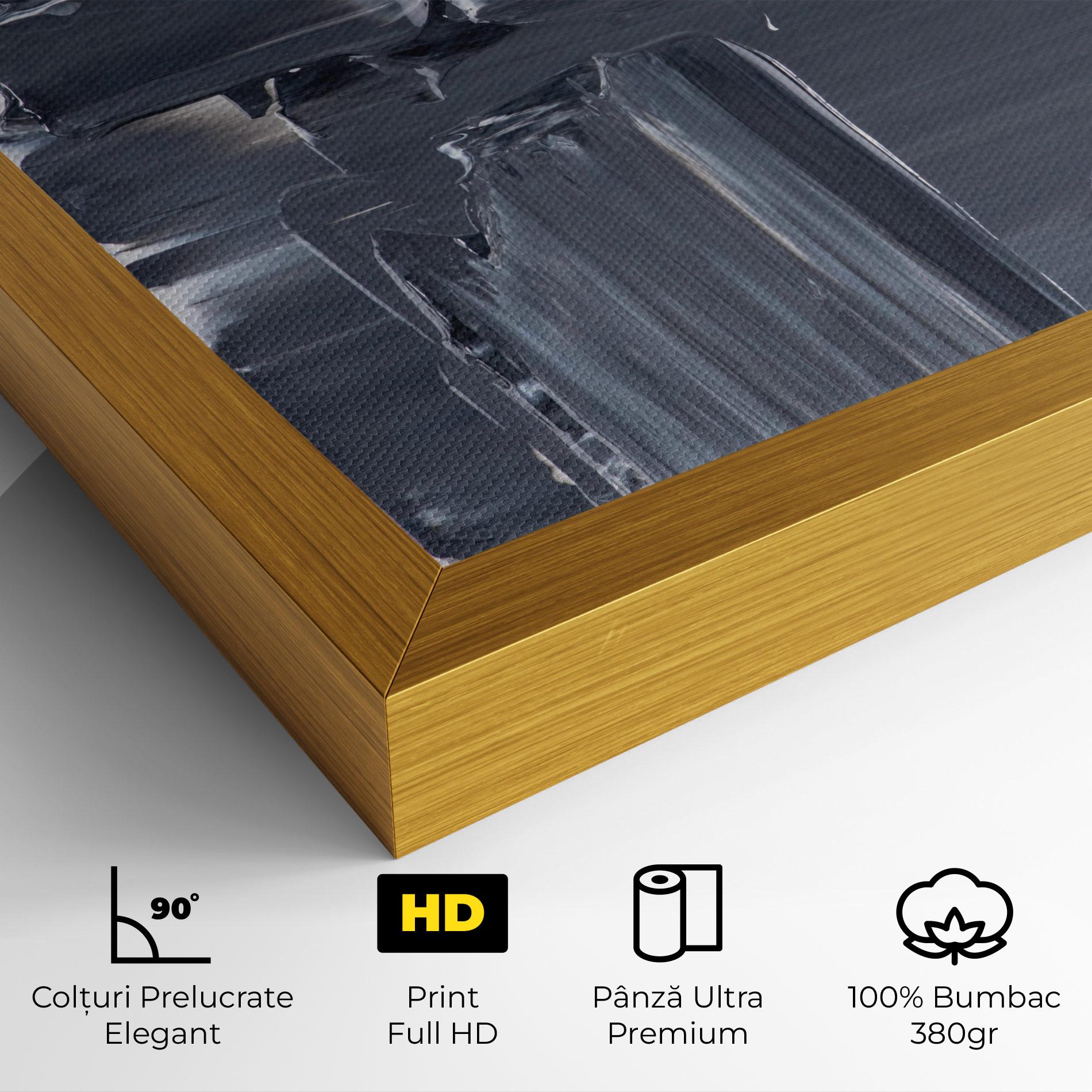 Tablou Canvas Black Acrylic Painting mockup 4