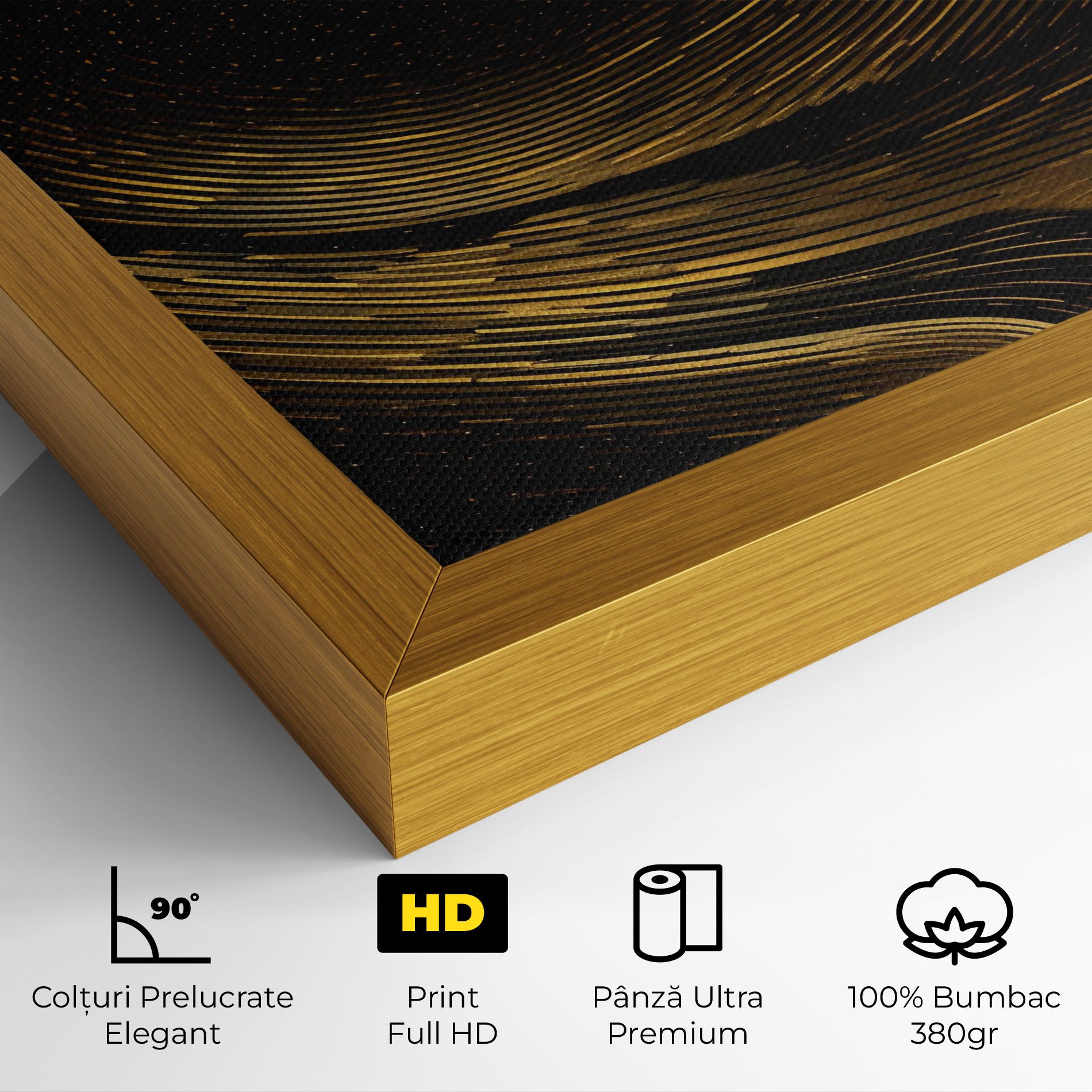 Black Painting With Gold mockup 4