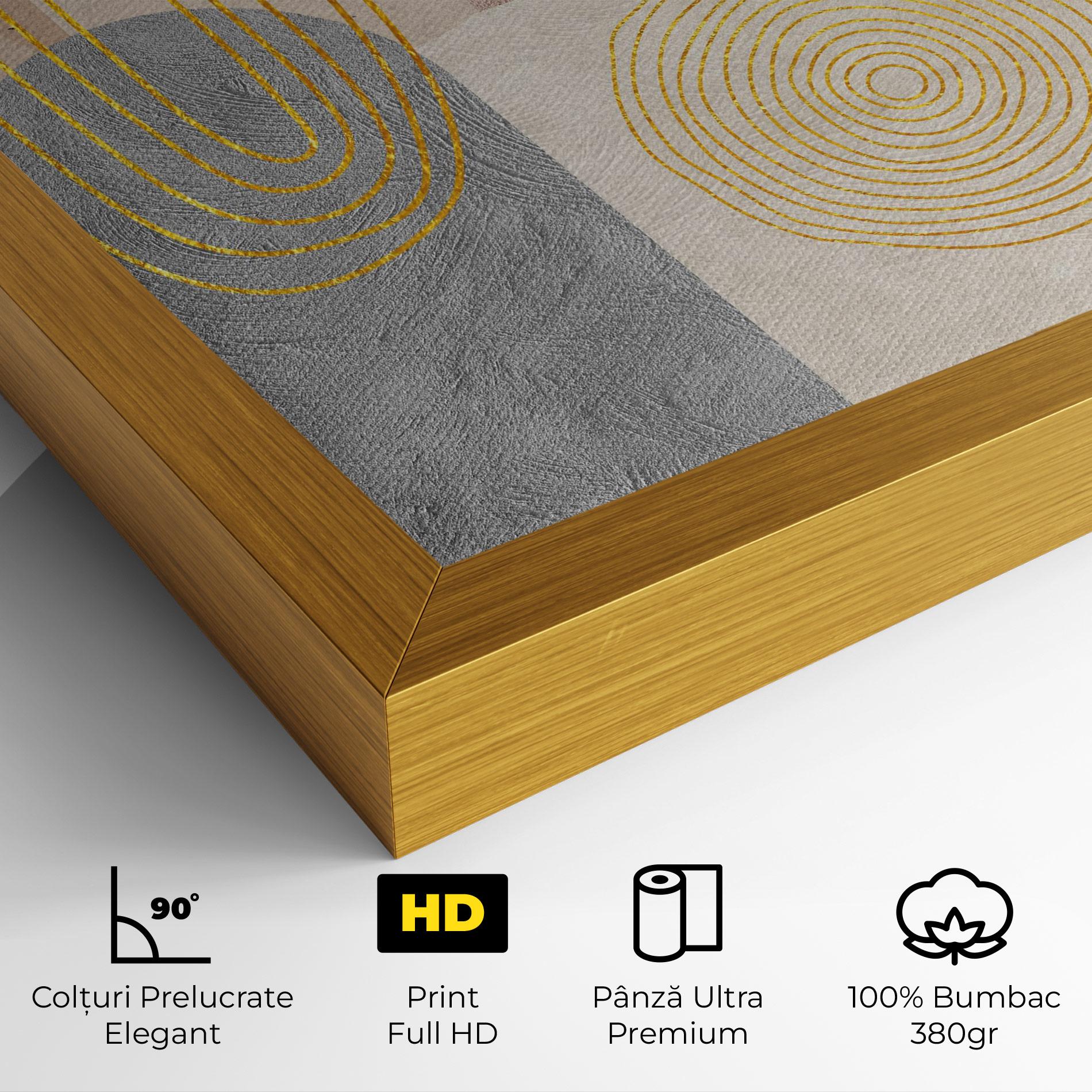 Tablou Canvas Gray Orange Painting mockup 4