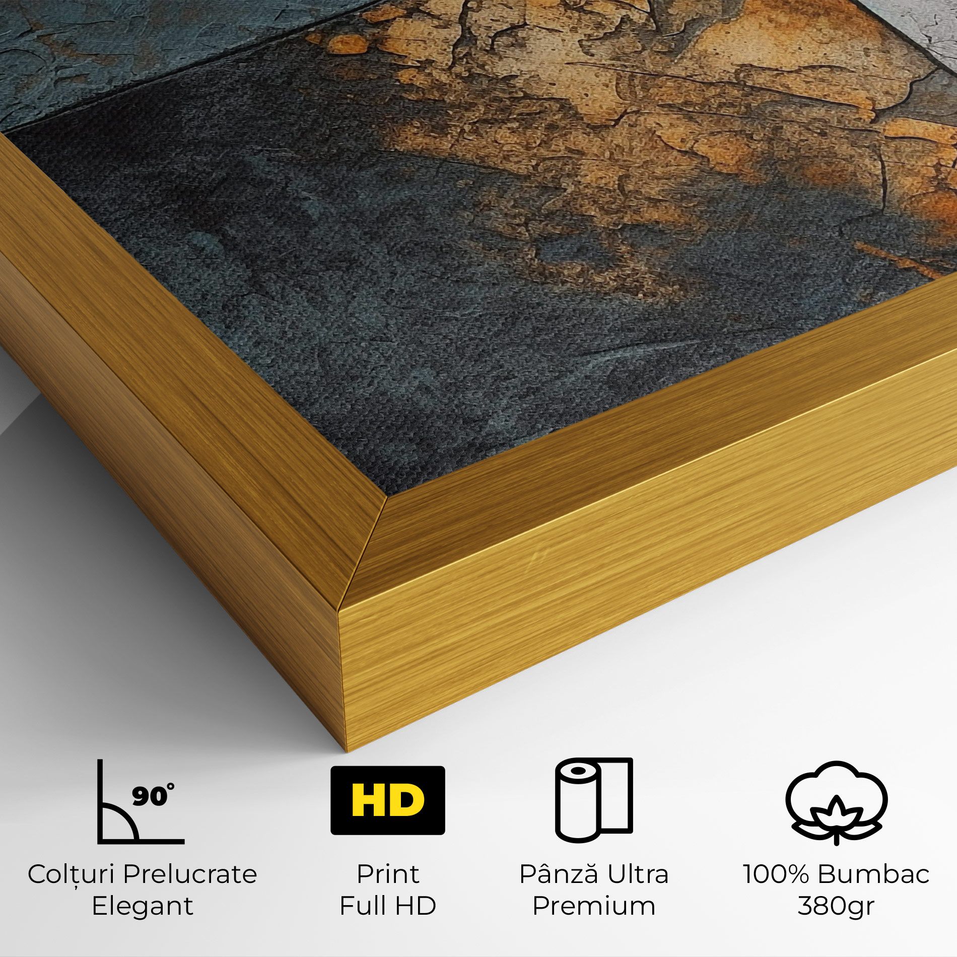 White Square With Gold mockup 4