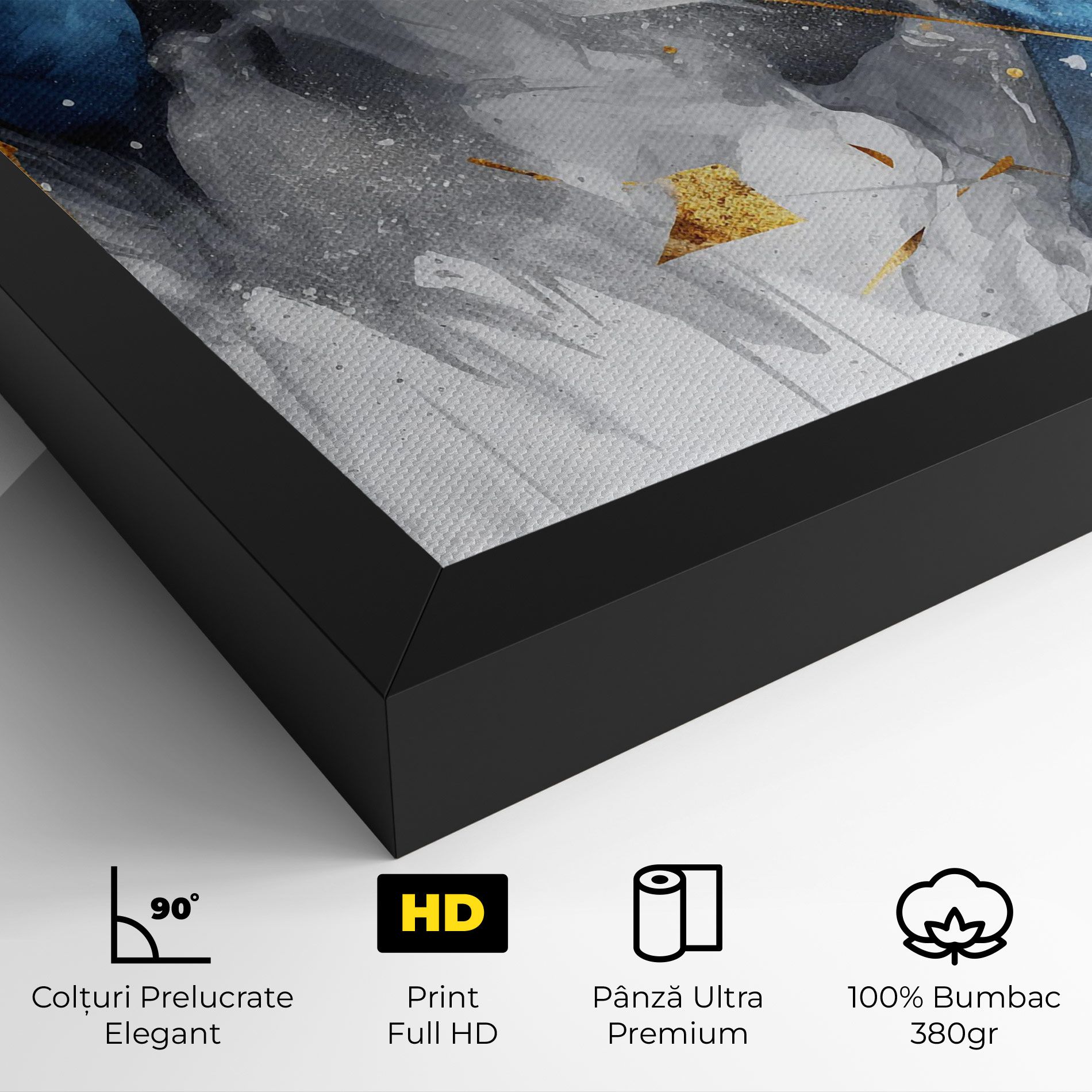 Abstract Gold Blue Pattern mockup 4