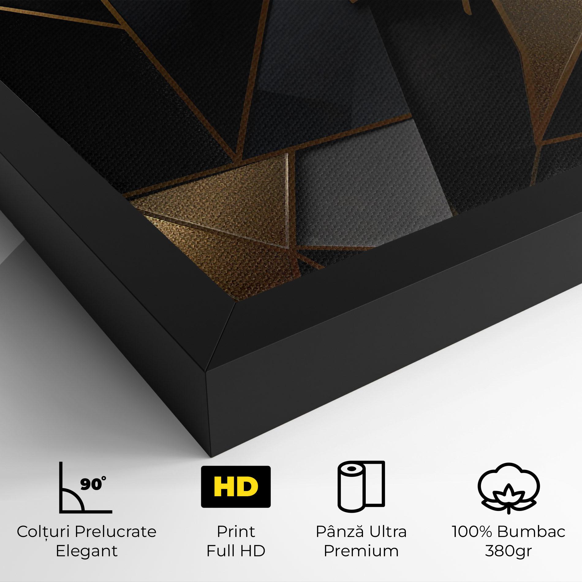 Tablou Canvas Abstract Golden Art mockup 4