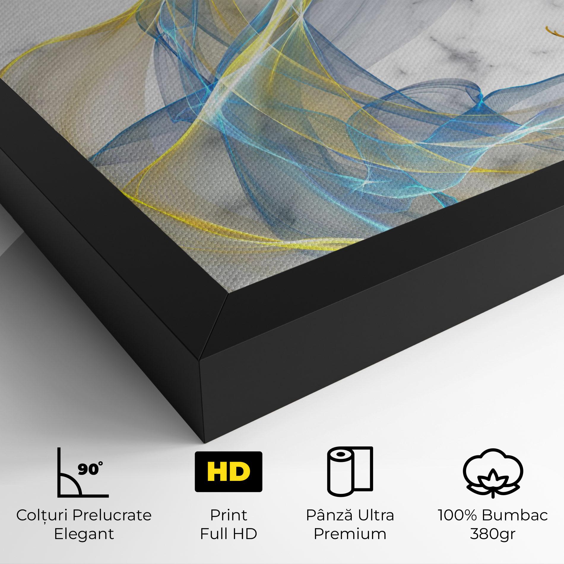 Tablou Canvas Abstract Golden Landscape 2 mockup 4