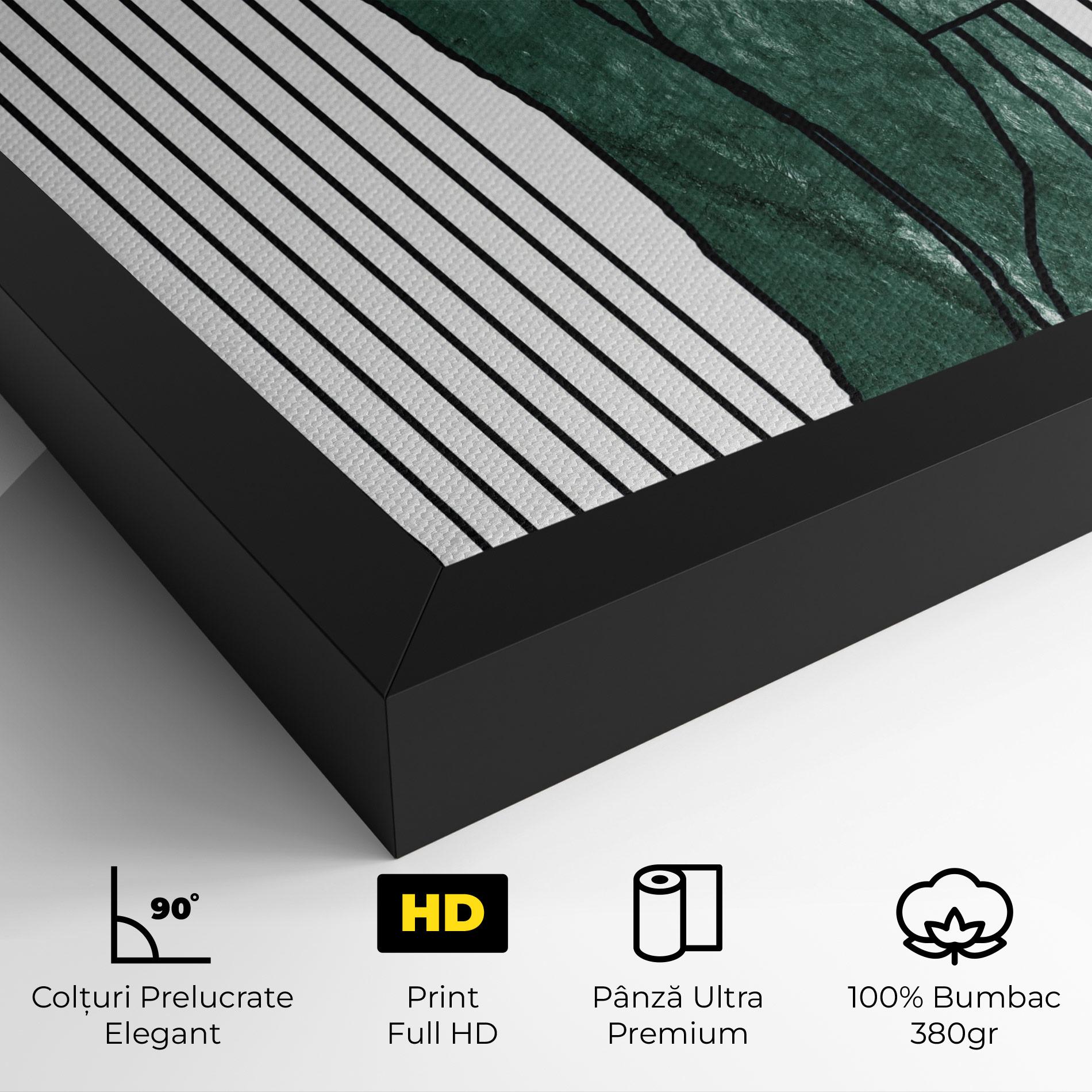 Tablou Canvas Abstract Green Face mockup 4